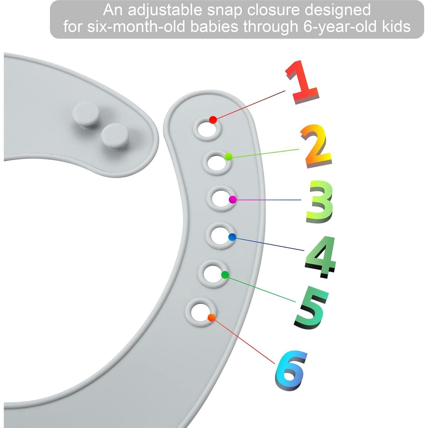 Baberos de Silicona PandaEar para Bebés - Ajustables y Lavables