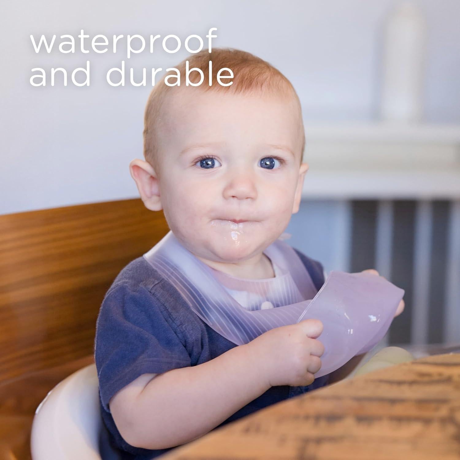 Babero de Silicona Olababy Kiwi con Estuche de Viaje 68g