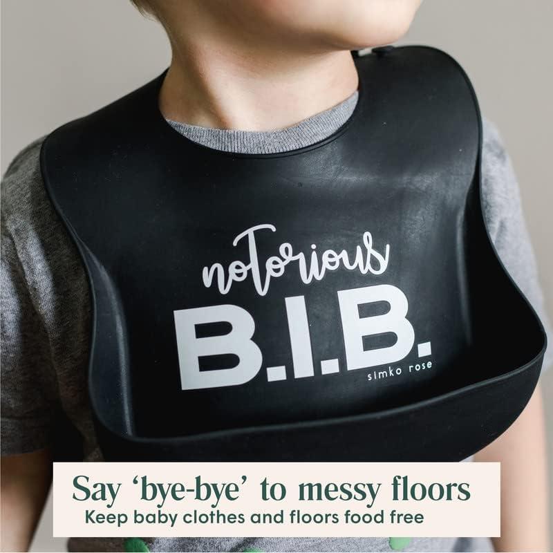 Babero de Silicona Simka Rose Ajustable con Capturador - Bebé Unisex