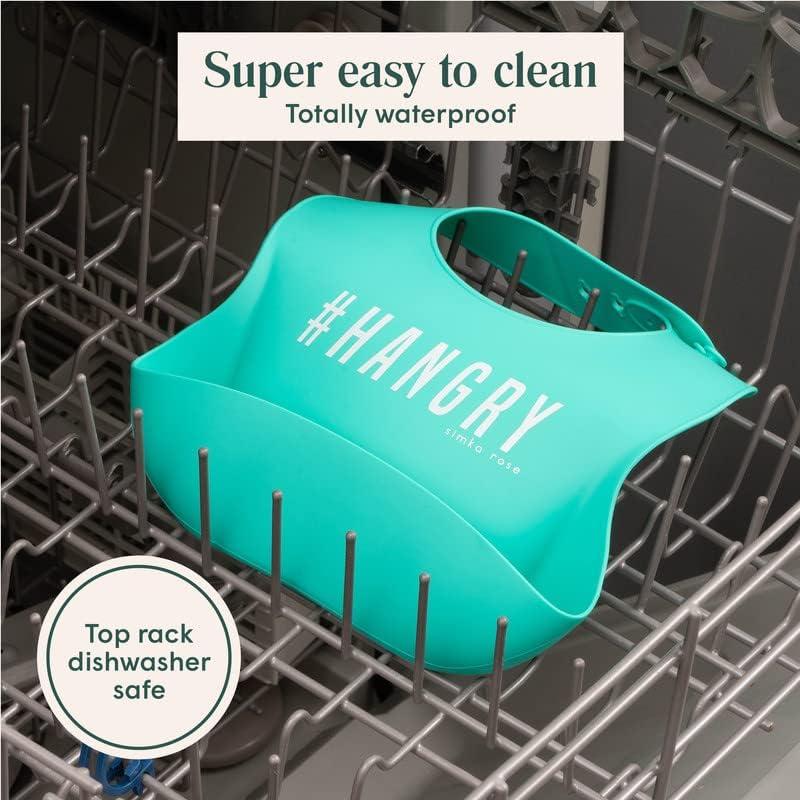 Babero de Silicona Simka Rose Ajustable con Capturador - Bebé Unisex