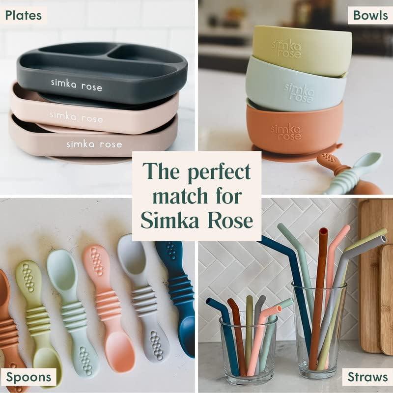 Babero de Silicona Simka Rose Ajustable con Capturador - Bebé Unisex