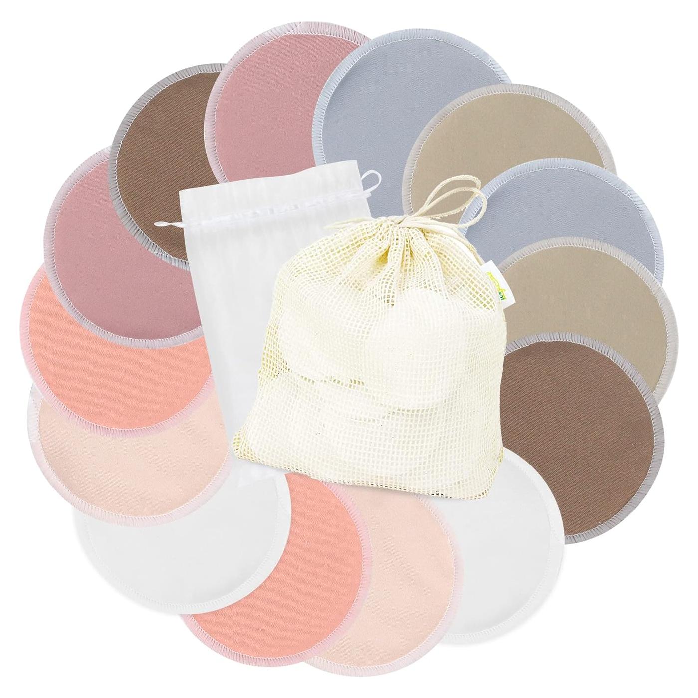 Almohadillas de Lactancia Wegreeco Lavables 14 Pzas + Bolsas