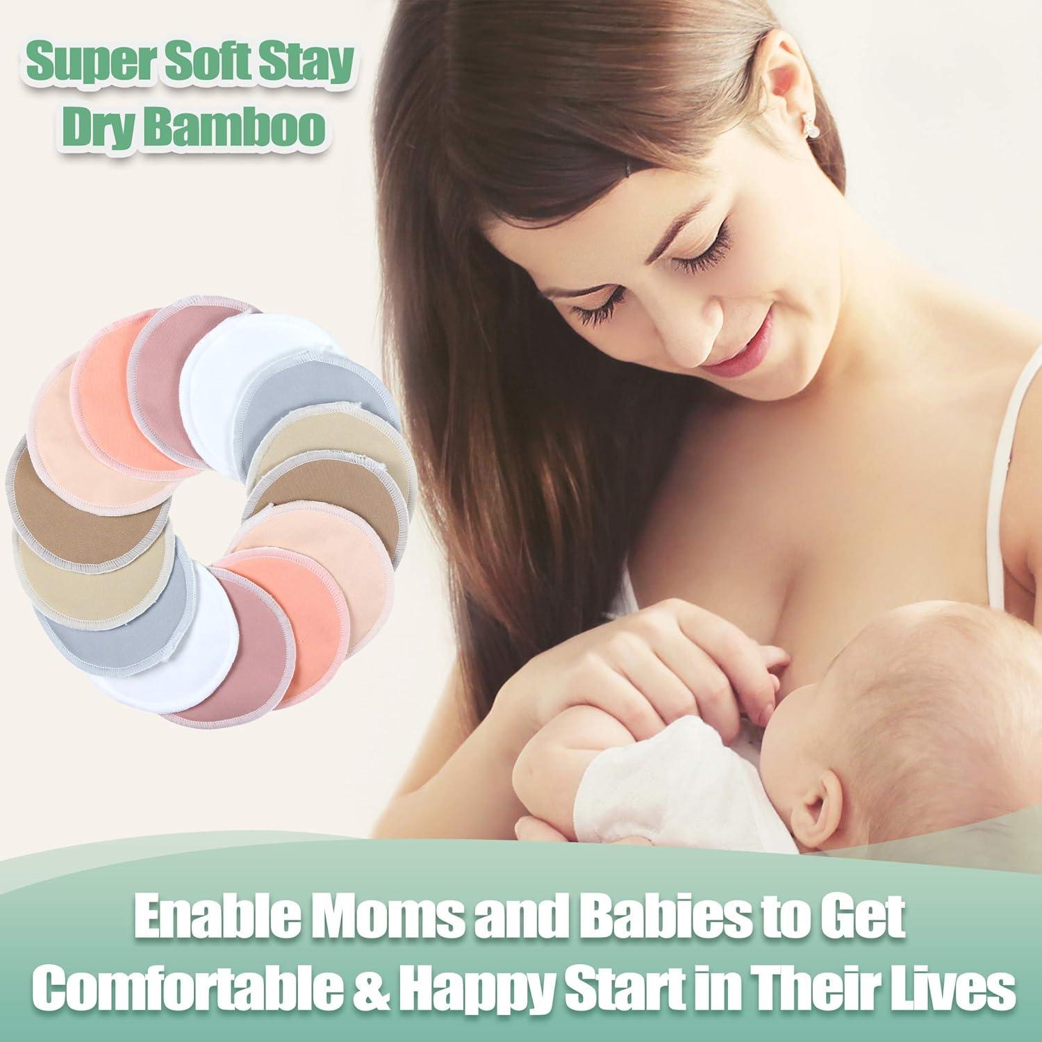 Almohadillas de Lactancia Wegreeco Lavables 14 Pzas + Bolsas