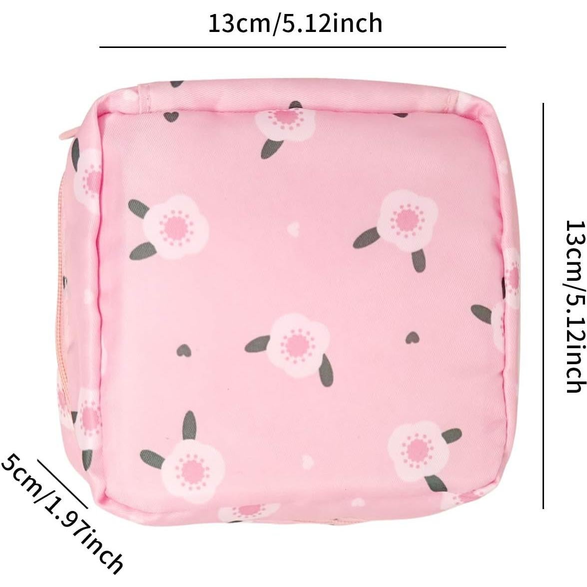 Bolsa de Toallas Sanitarias Bonita y Estilosa 13x13cm