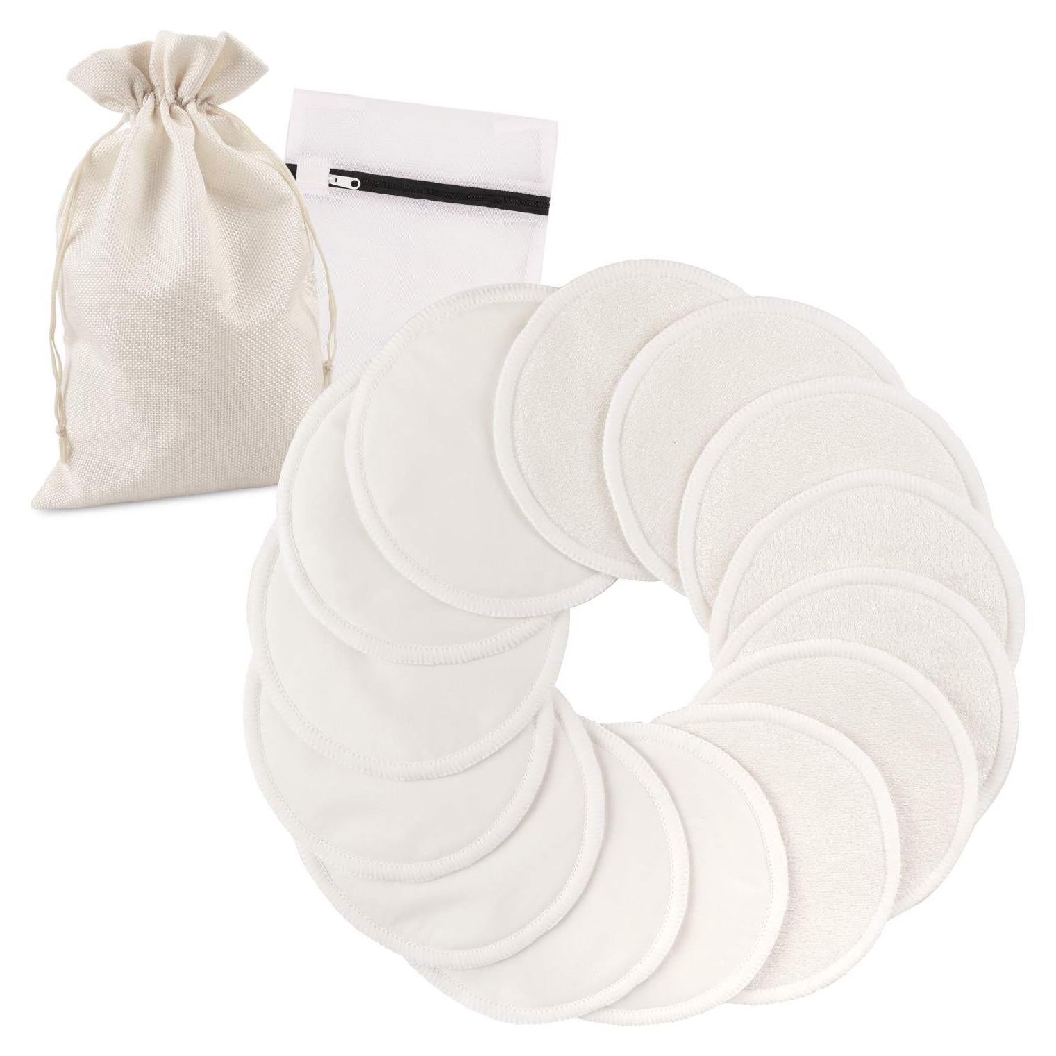 Almohadillas de Lactancia Lavables PHOGARY 14 Piezas Bambú Orgánico