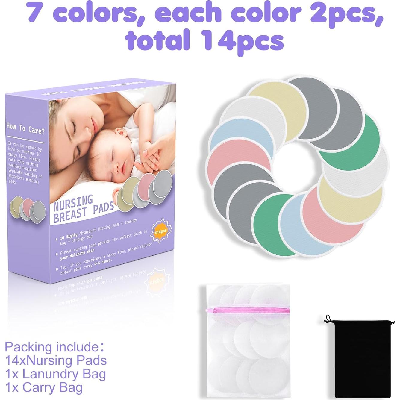 14 Almohadillas Reutilizables para Lactancia G-PADS 11.94 cm