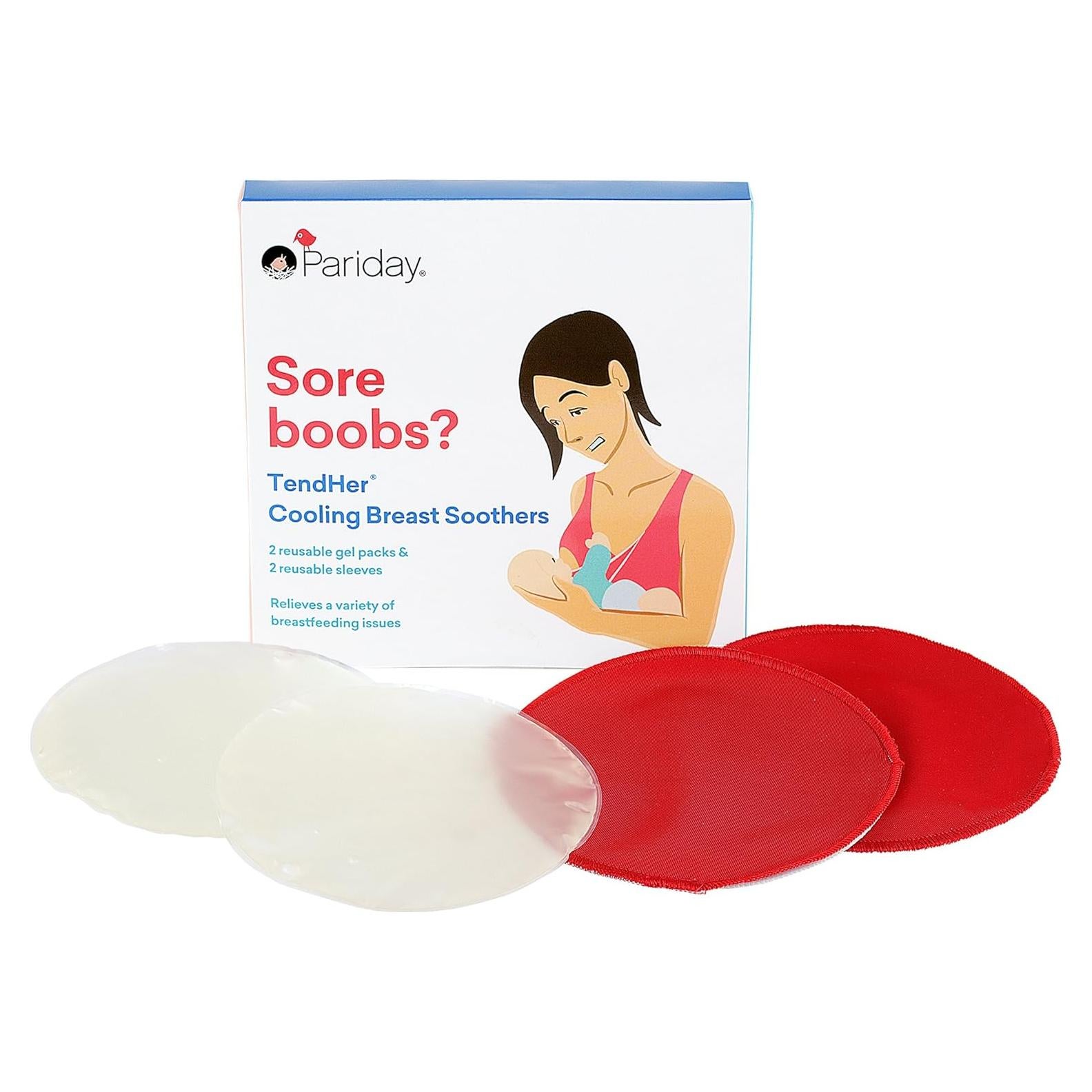 TendHer Almohadillas de Gel Reutilizables para Lactancia - Alivio Dolor Pezones