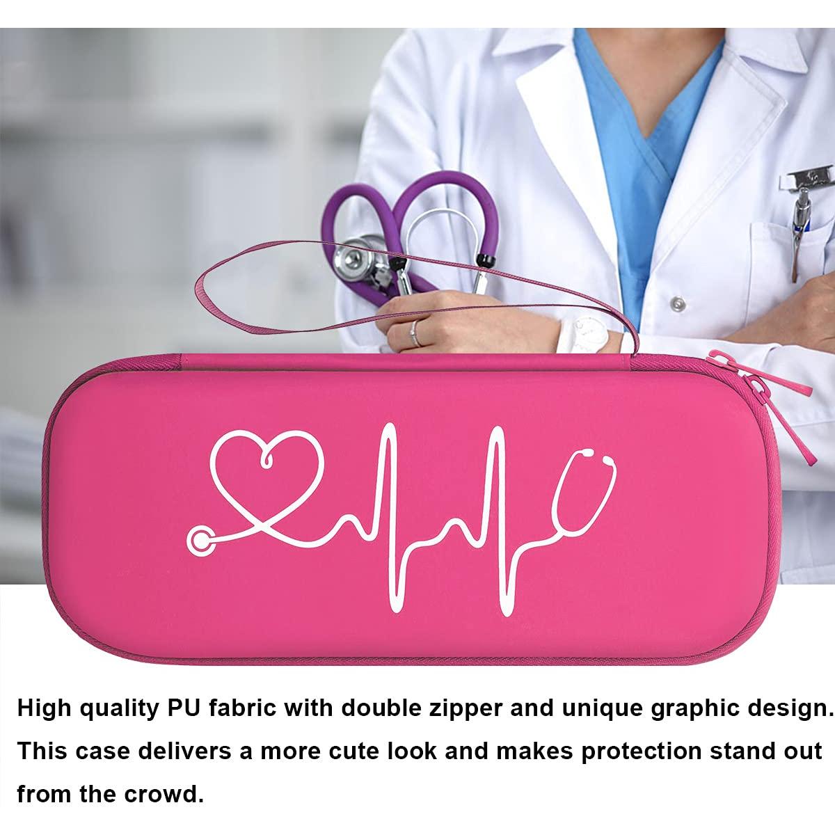 Funda de Transporte BOVKE para Estetoscopios 3M Littmann - Frambuesa