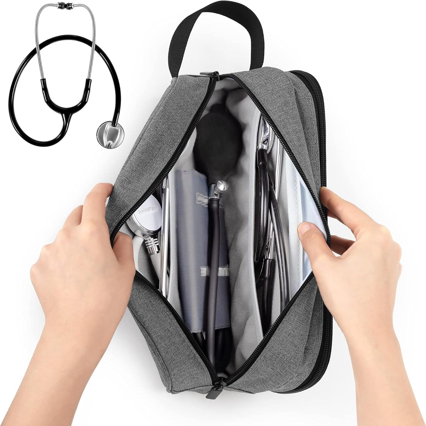 Funda para Estetoscopio Trunab Gris, Capacidad 2 Estetoscopios