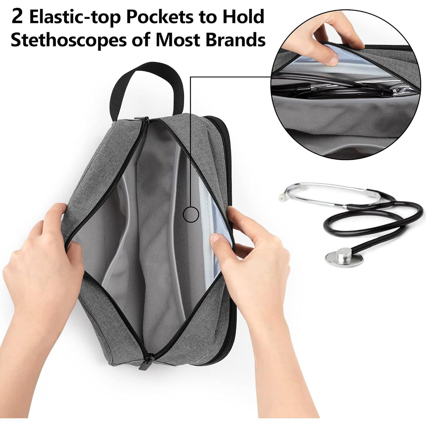 Funda para Estetoscopio Trunab Gris, Capacidad 2 Estetoscopios