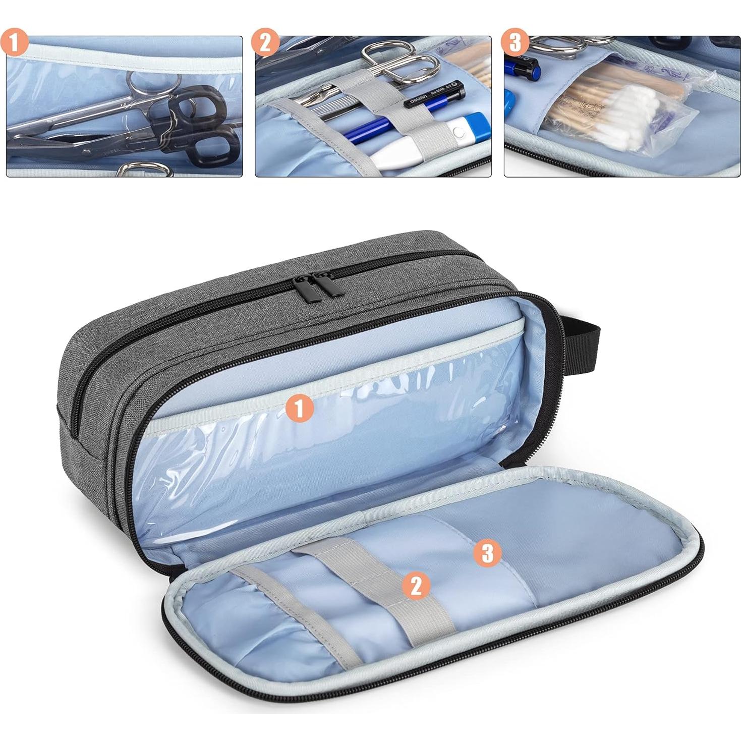 Funda para Estetoscopio Trunab Gris, Capacidad 2 Estetoscopios