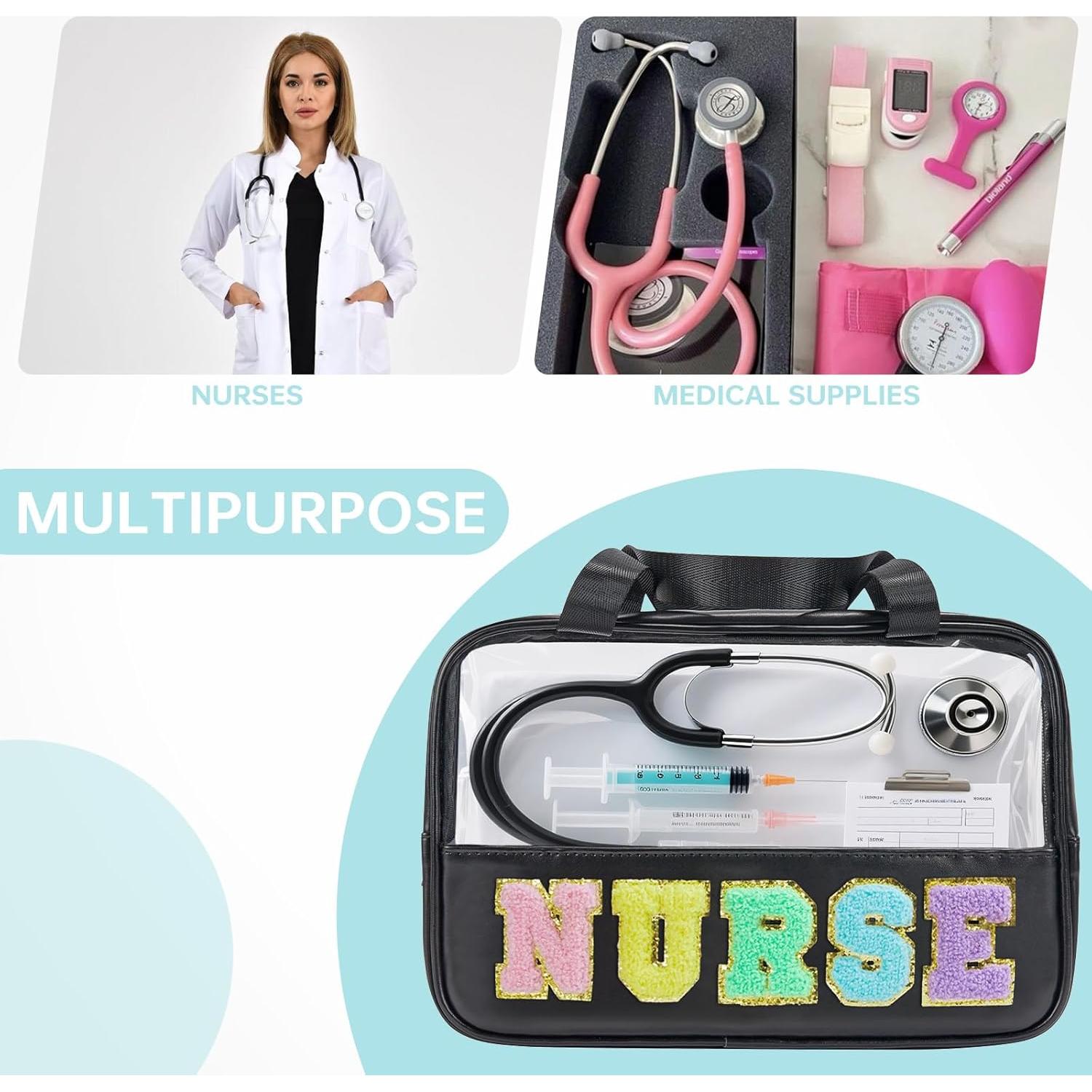 Bolsa de Tote para Enfermera STB-HS-NURSE Chenille 30x20cm