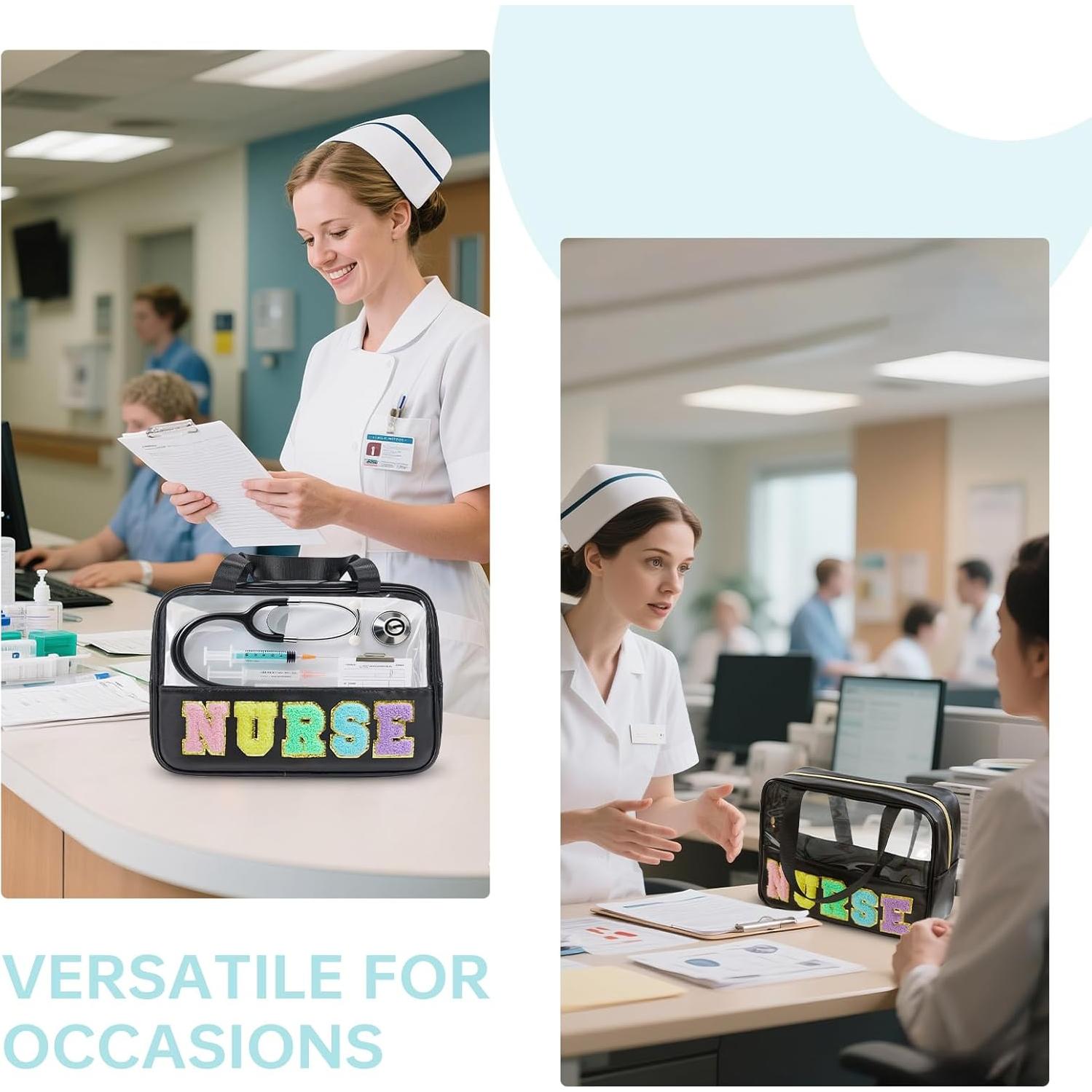 Bolsa de Tote para Enfermera STB-HS-NURSE Chenille 30x20cm