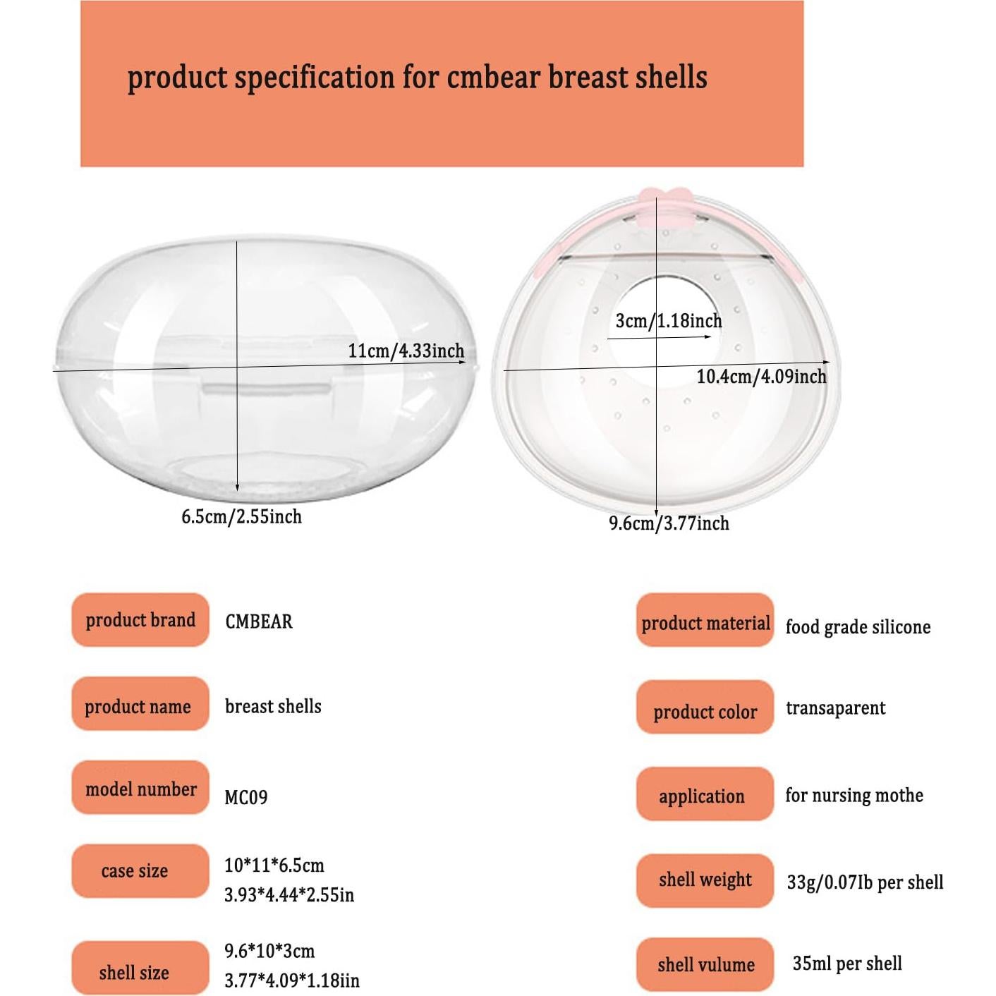 Colectores de Leche Materna CMBEAR con Caja Organizadora