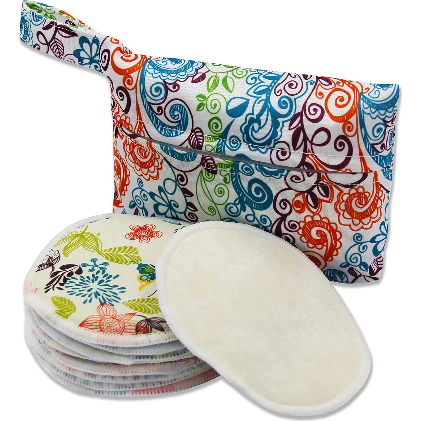 Almohadillas de Lactancia Lavables PINOWU - 10 Piezas Grande 11.9 cm