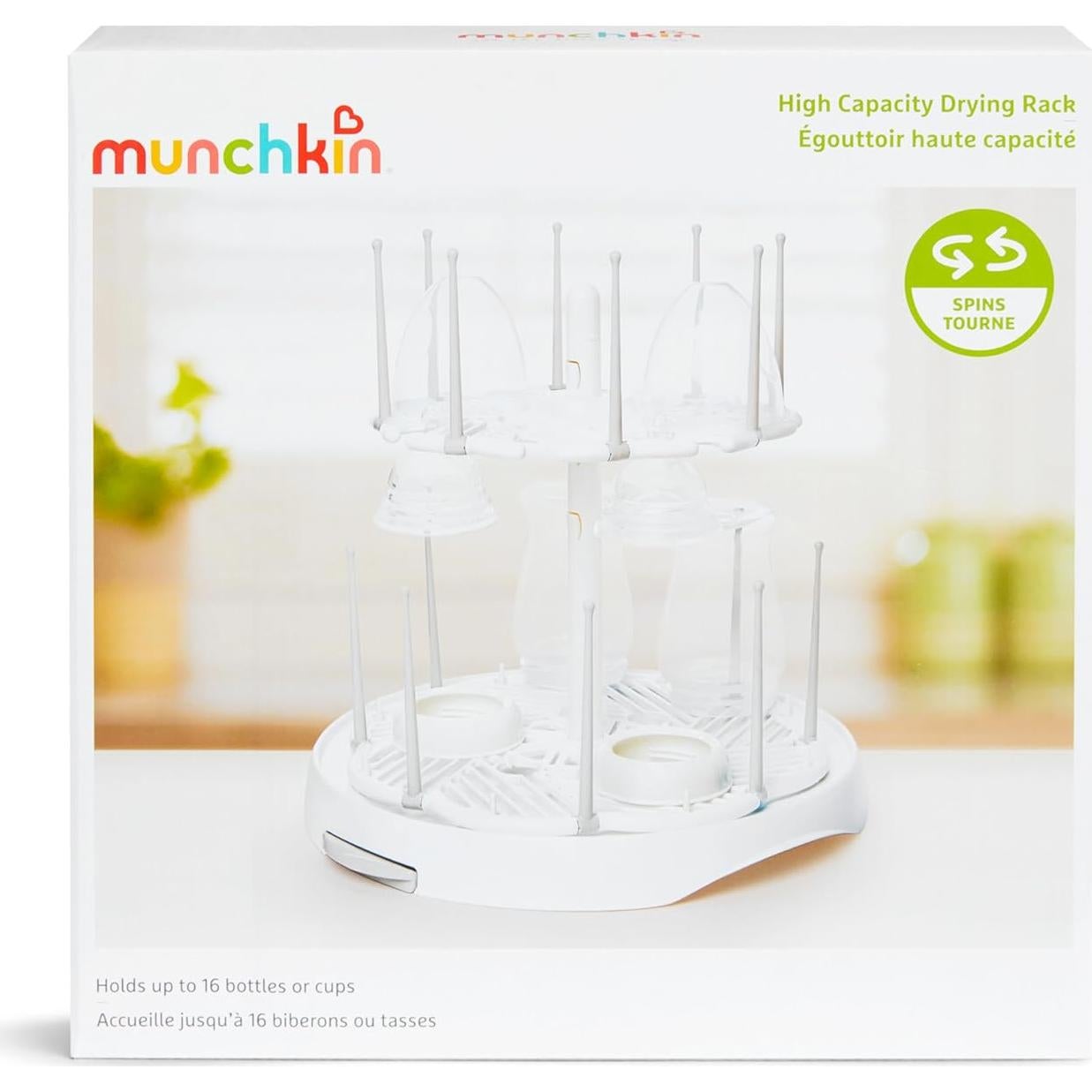 Estante de Secado Munchkin Blanco para Biberones - 16 Biberones