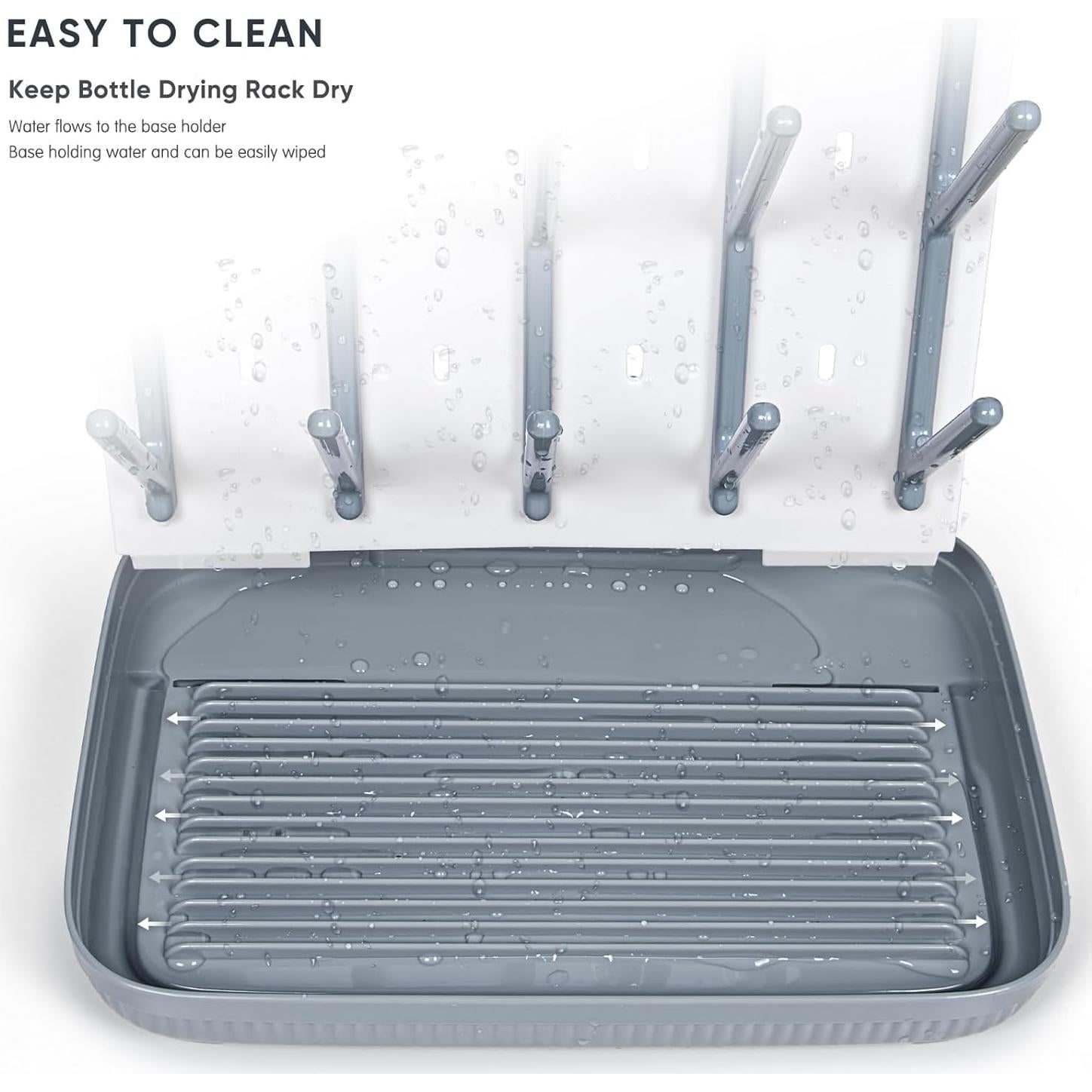 Soporte Vertical para Secado de Biberones Termichy Gris