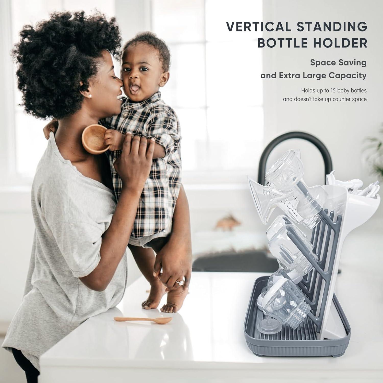 Soporte Vertical para Secado de Biberones Termichy Gris