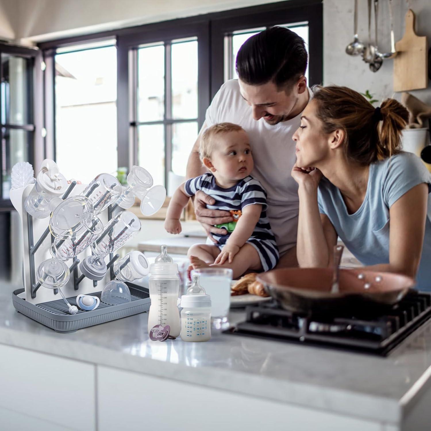 Soporte Vertical para Secado de Biberones Termichy Gris