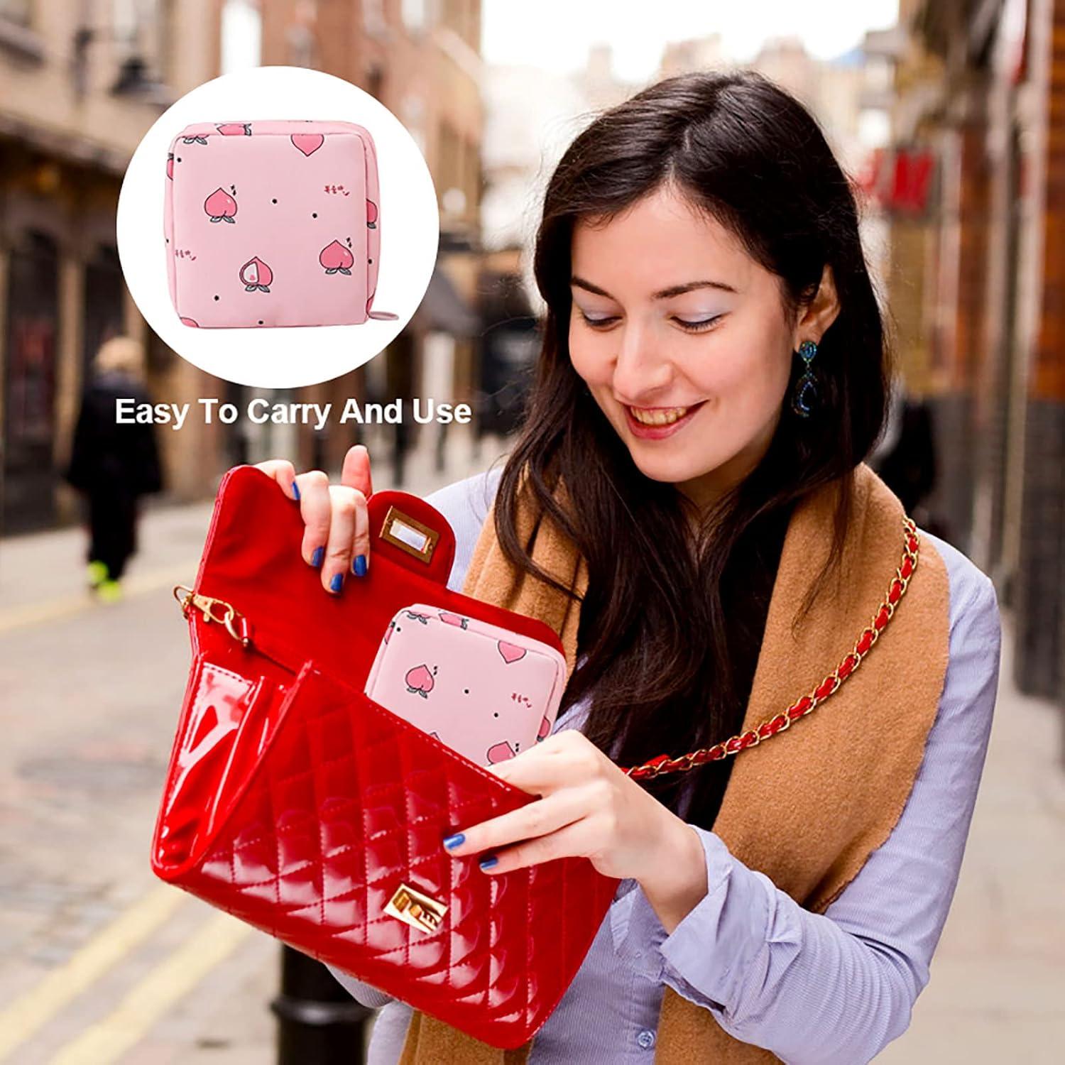 2 Bolsas de Almacenamiento de Toallas Sanitarias Oxford Amarillo/Rosa