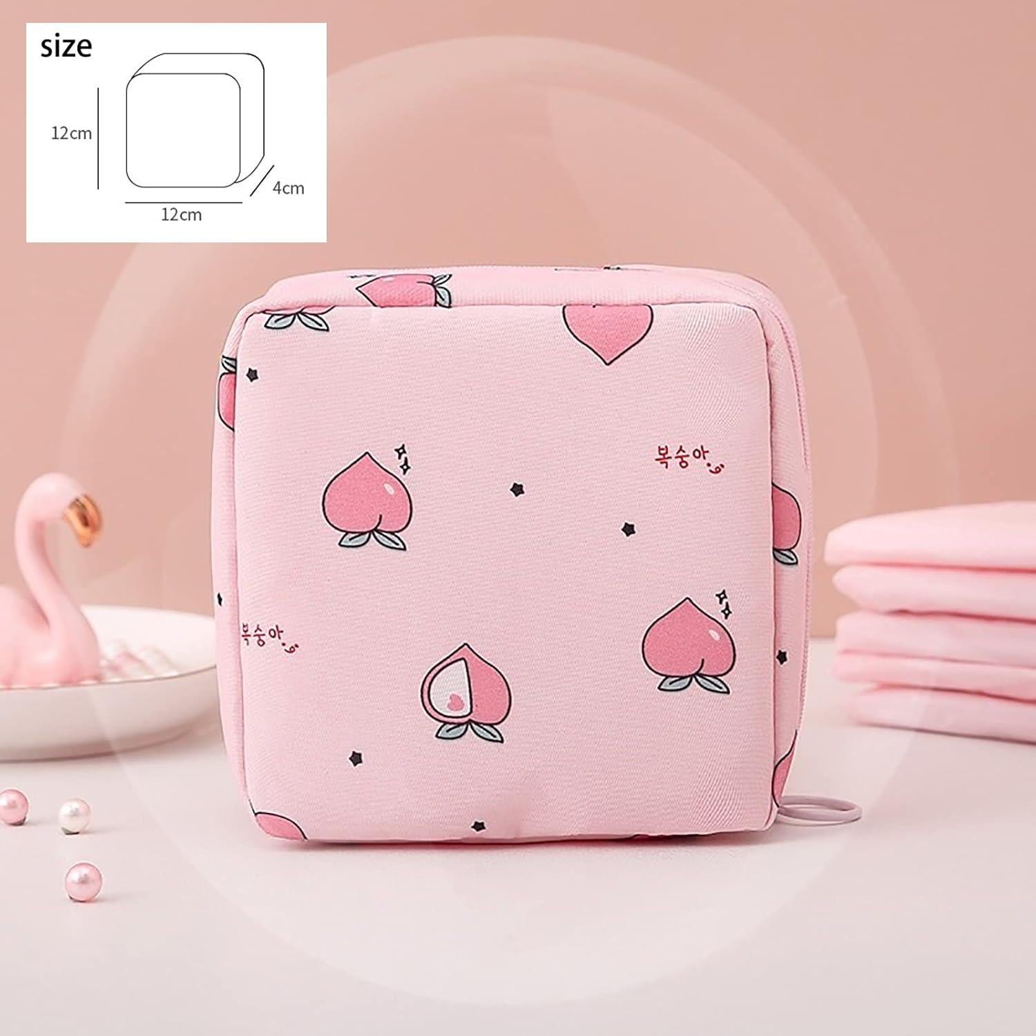 2 Bolsas de Almacenamiento de Toallas Sanitarias Oxford Amarillo/Rosa