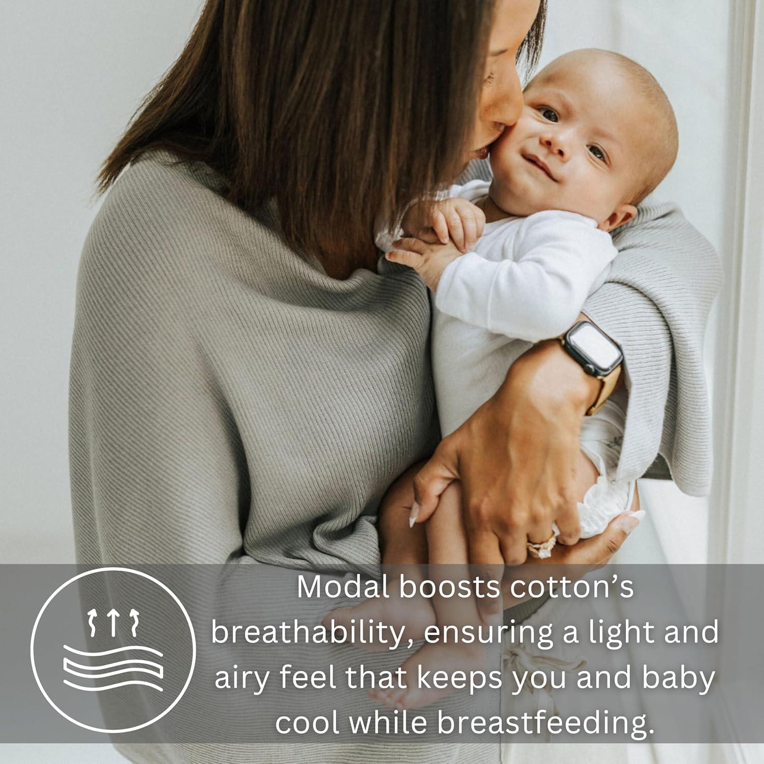 Cubierta de Lactancia Toci Mom Gris - Suave y Multiusos