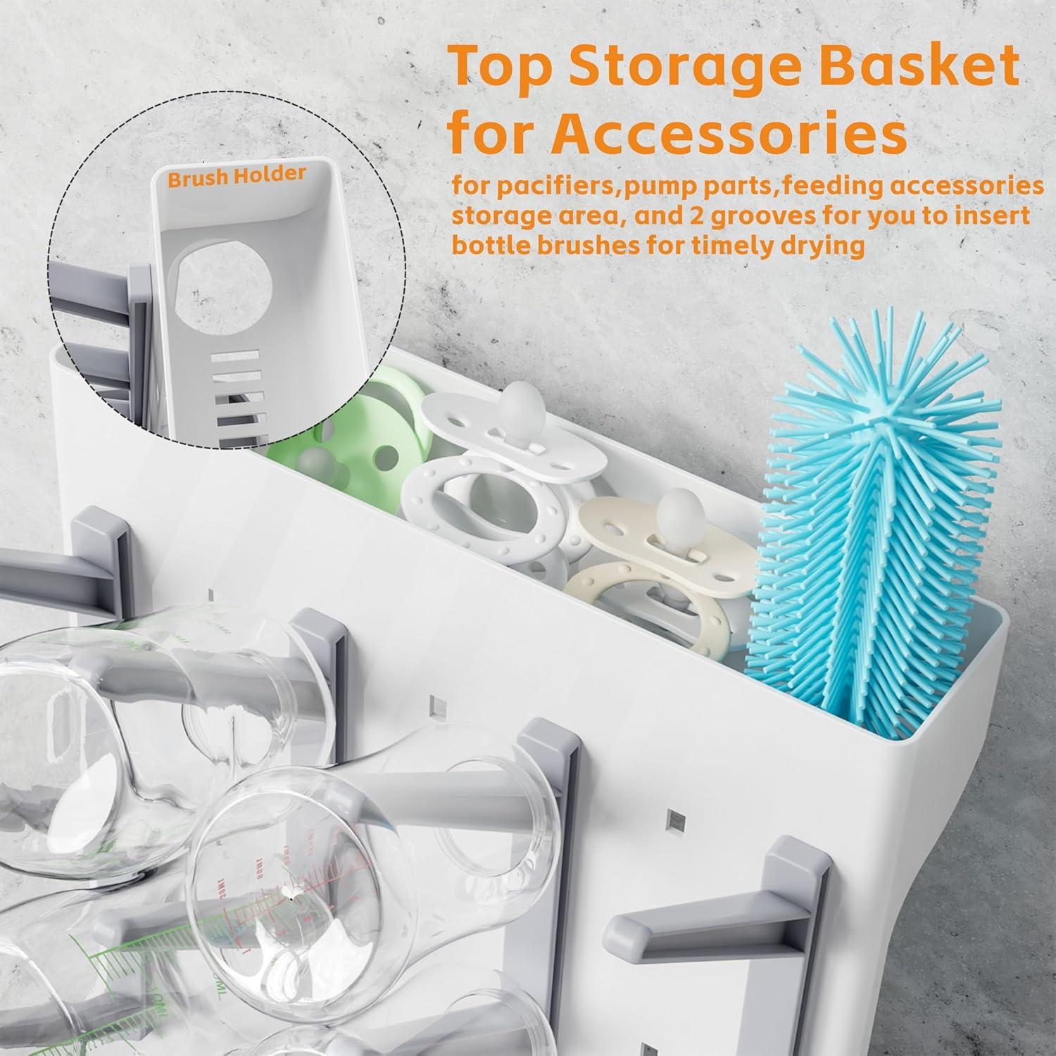 Soporte Vertical para Secado de Biberones SuoXing Grande Gris