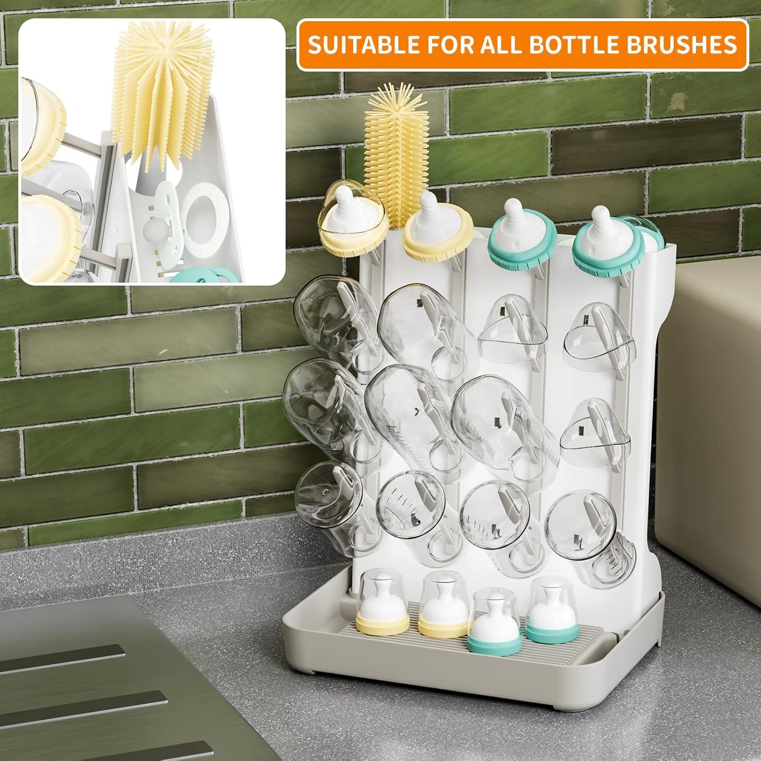 Soporte Vertical para Secado de Biberones SuoXing Grande Gris