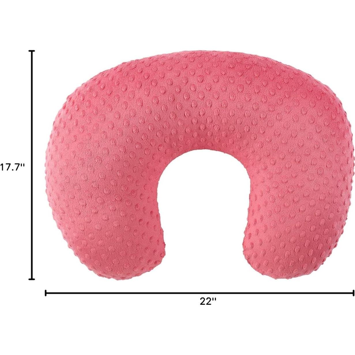 Funda de Almohada de Lactancia QUENESS Terciopelo Rojo Fresa