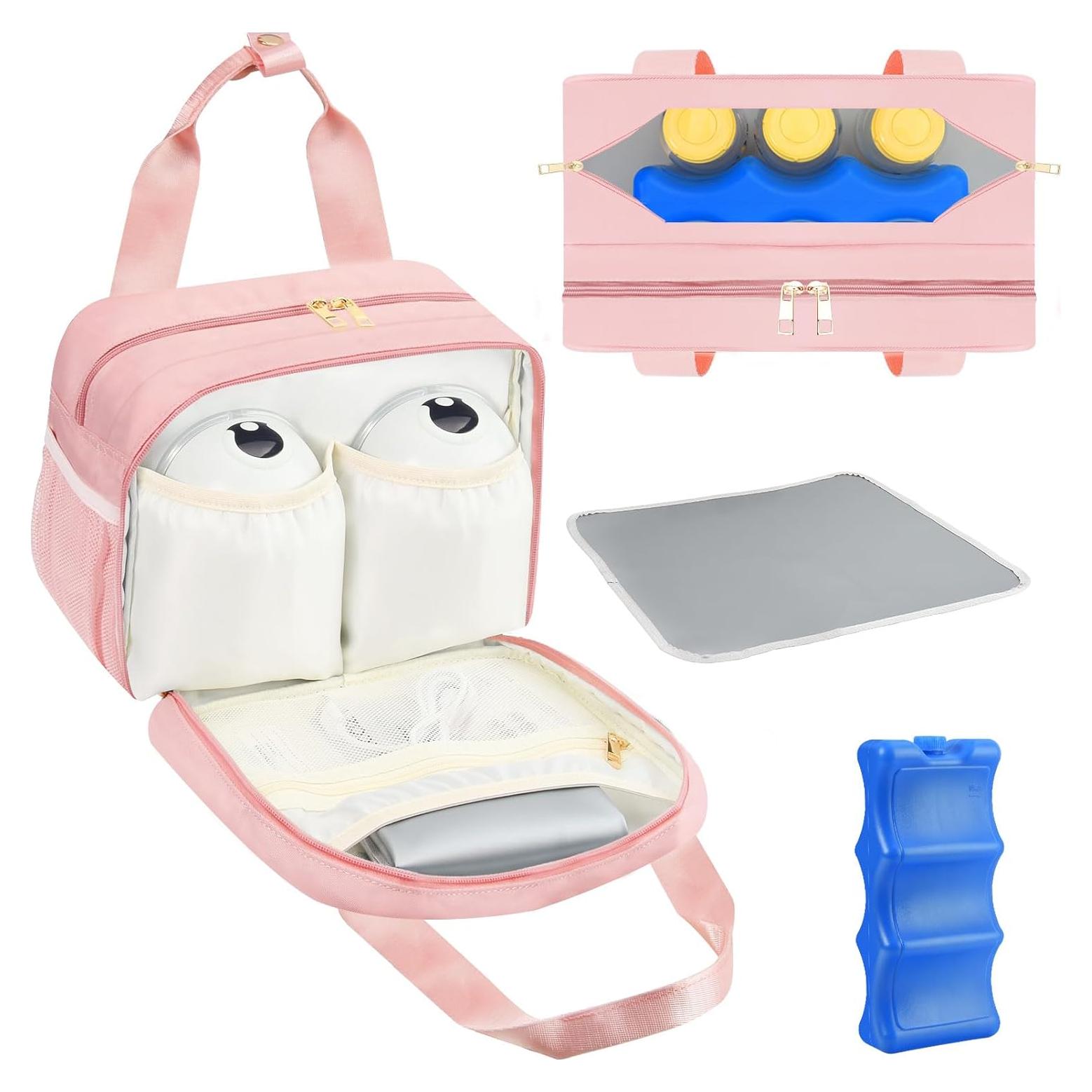 Bolsa de Enfriamiento PIIOSER para Leche Materna Rosa 28x14x21cm