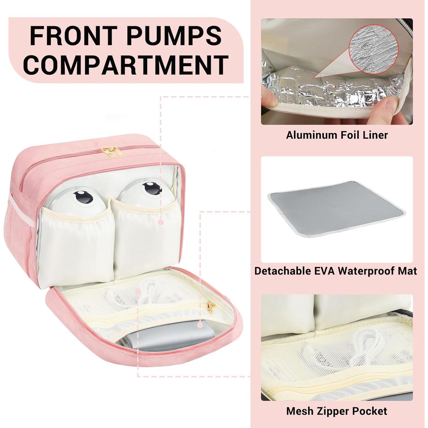 Bolsa de Enfriamiento PIIOSER para Leche Materna Rosa 28x14x21cm