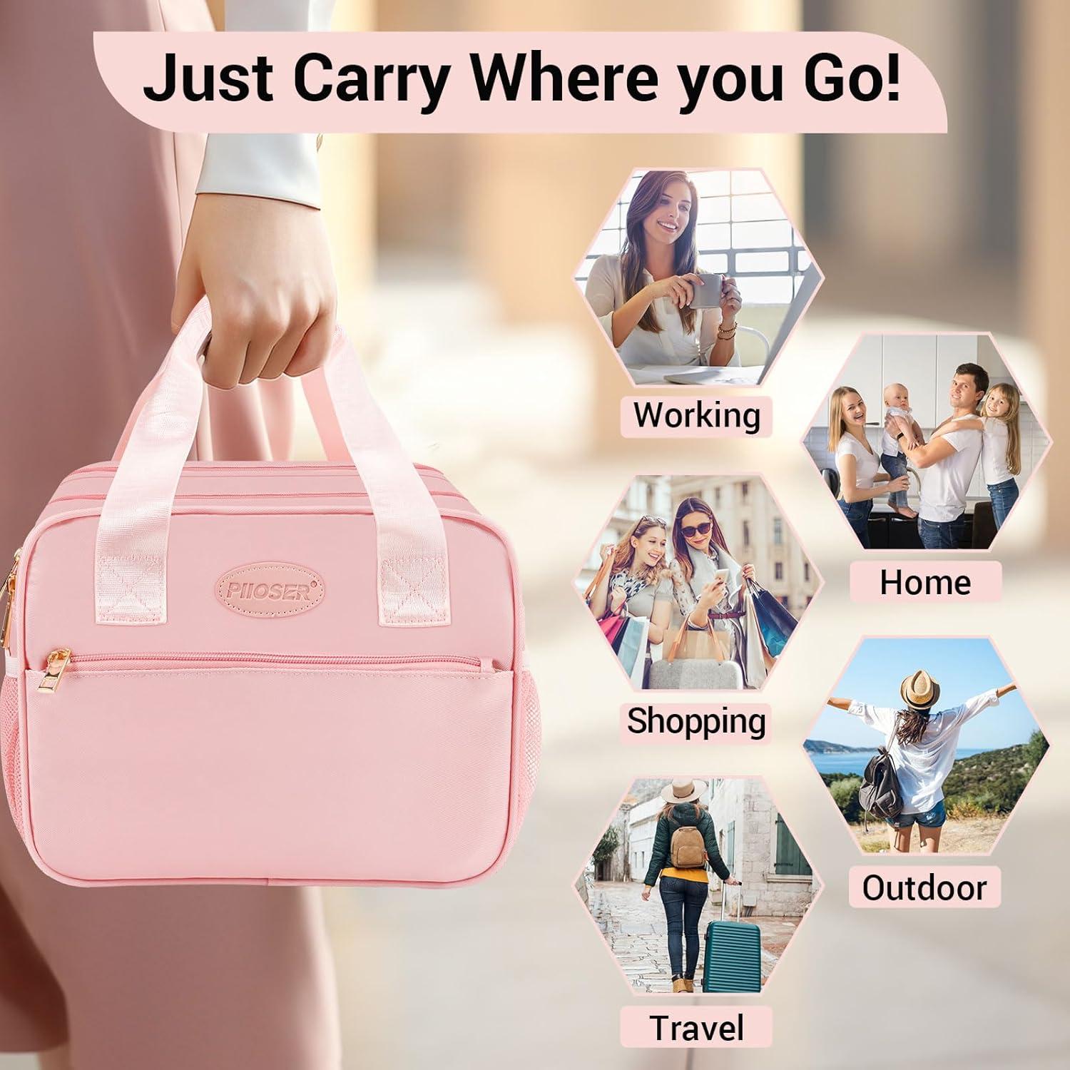 Bolsa de Enfriamiento PIIOSER para Leche Materna Rosa 28x14x21cm