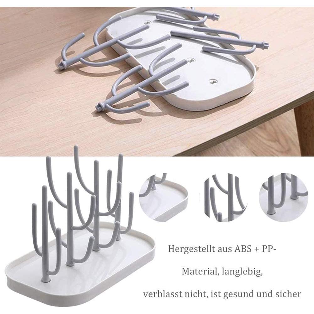 Soporte para Secado de Botellas Bebé SHxxyljh Gris Desmontable