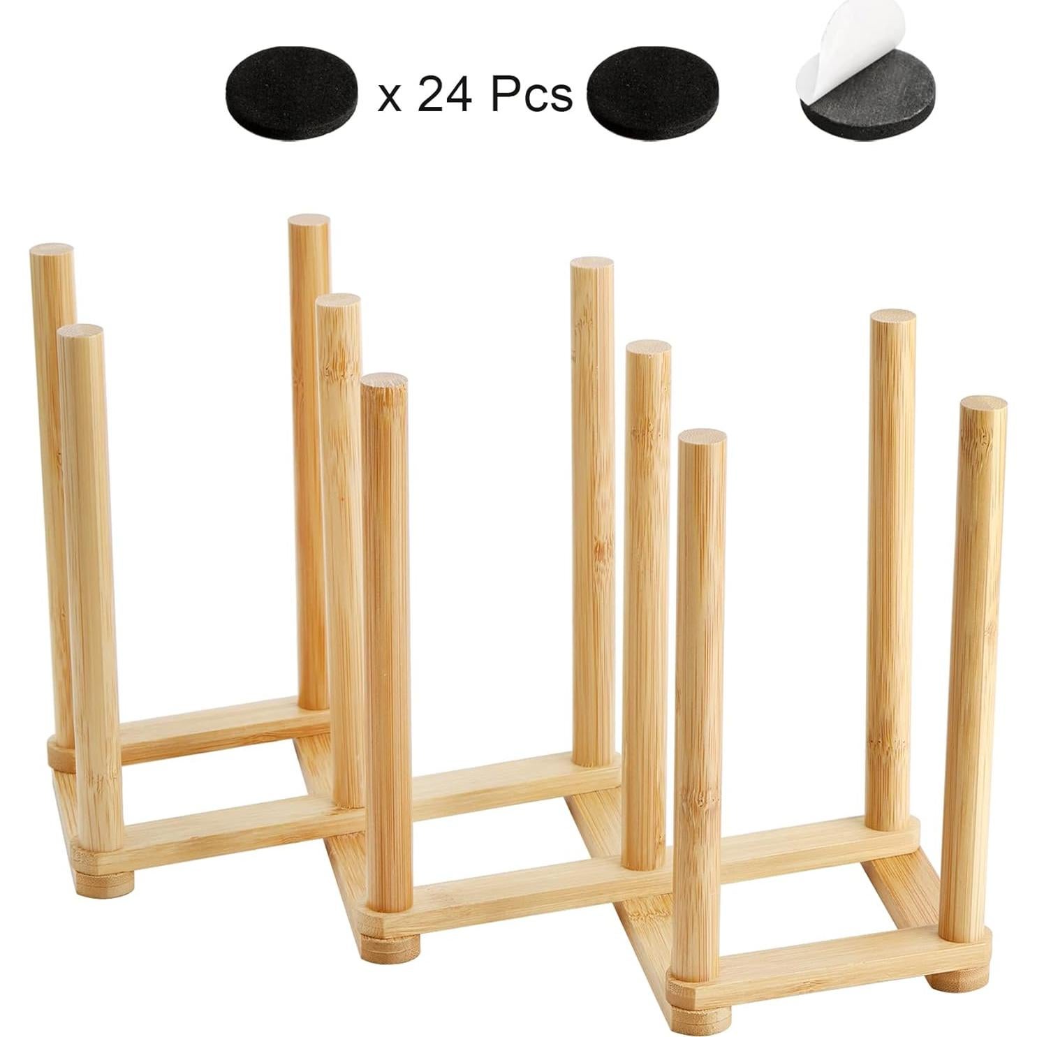 Soporte de Secado de Platos y Botellas Yesland de Bambú 45.72 cm