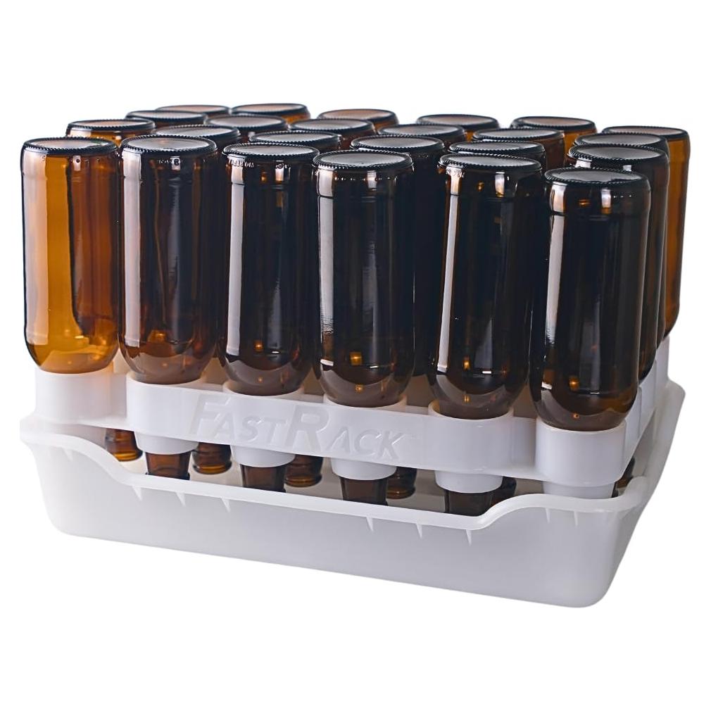 Soporte y bandeja para secar 24 botellas FastRack24 - Blanco