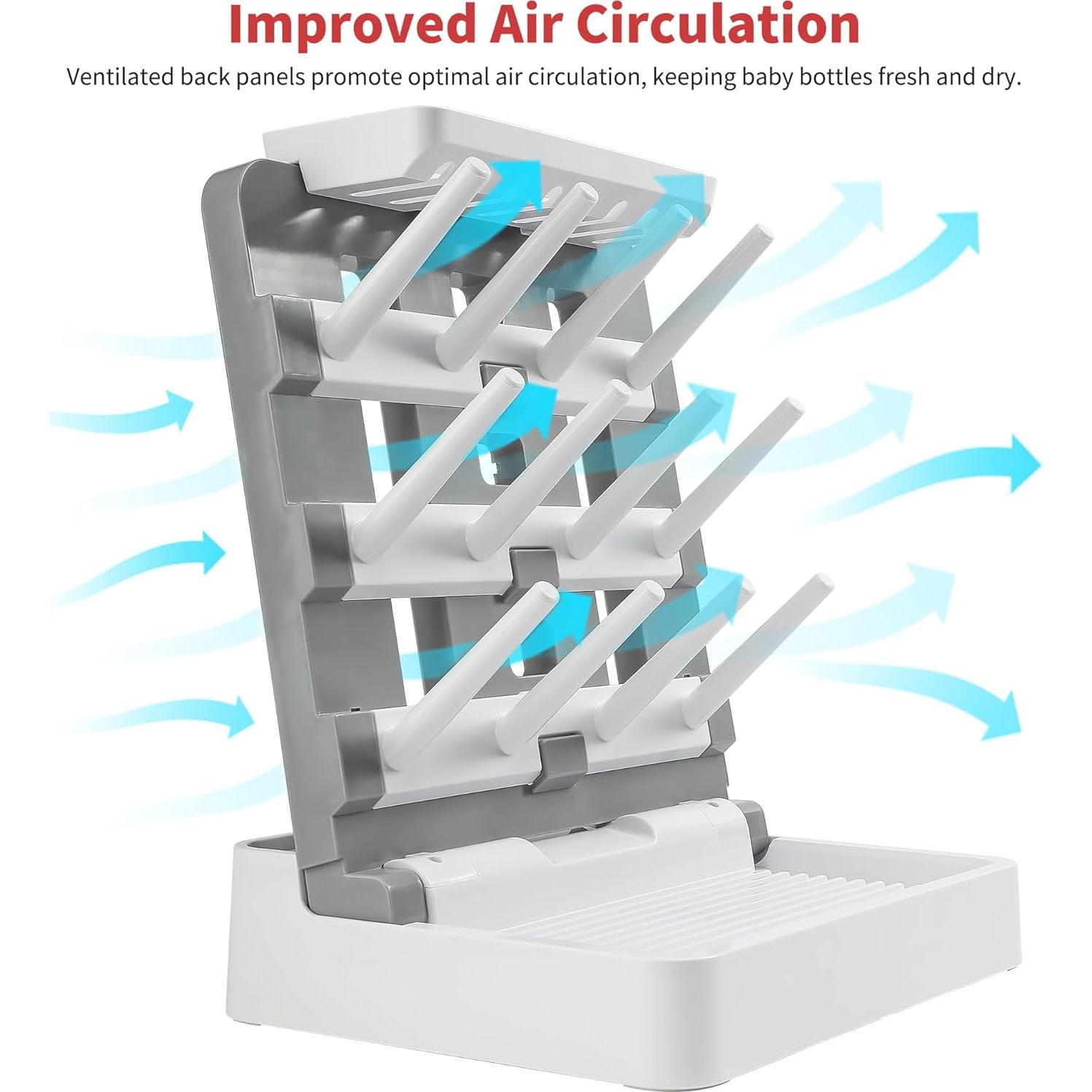 Soporte para Secado de Biberones CINWWNI - Ahorra Espacio, 12 Biberones