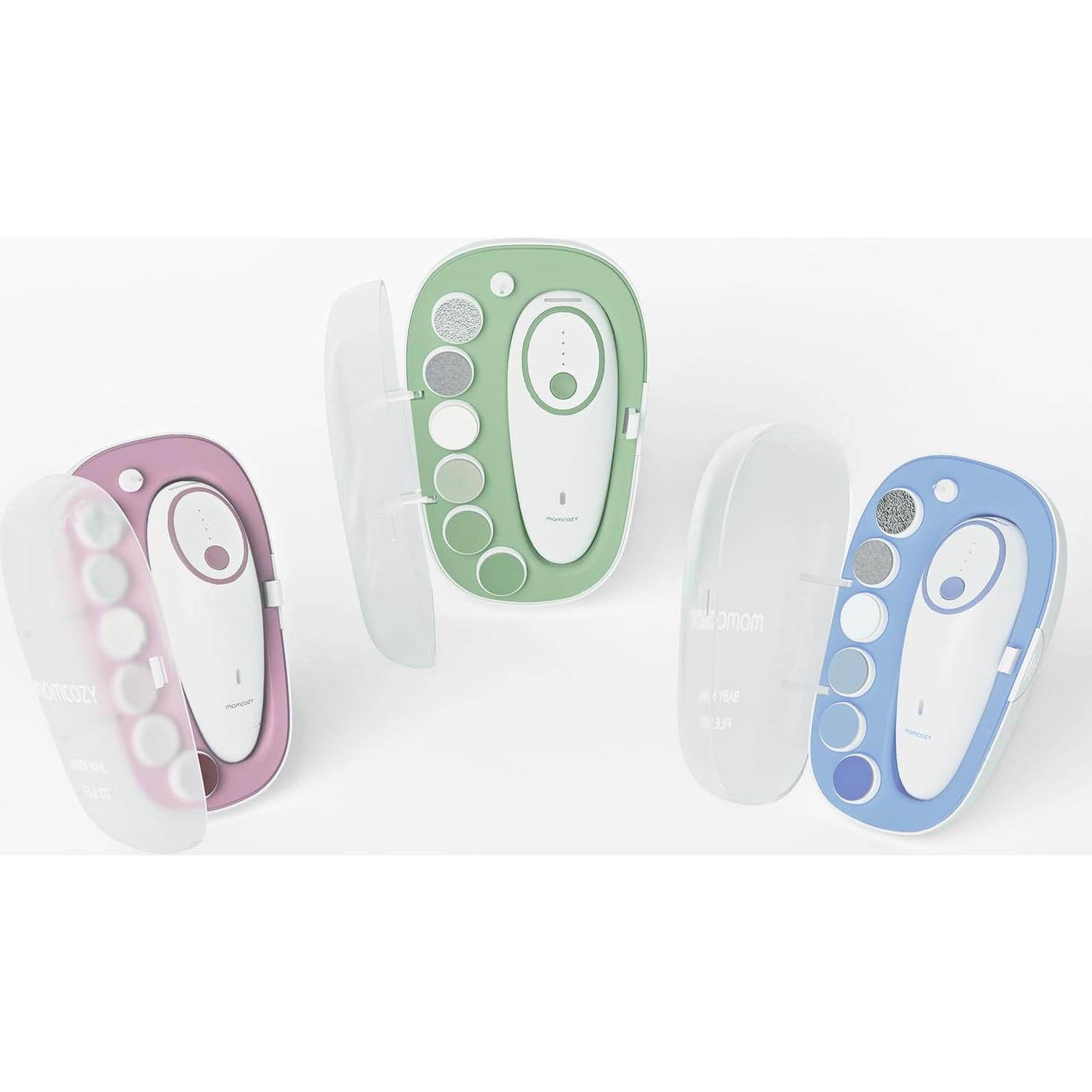 Lima de Uñas Eléctrica Momcozy para Bebés - Recargable, 7 Accesorios