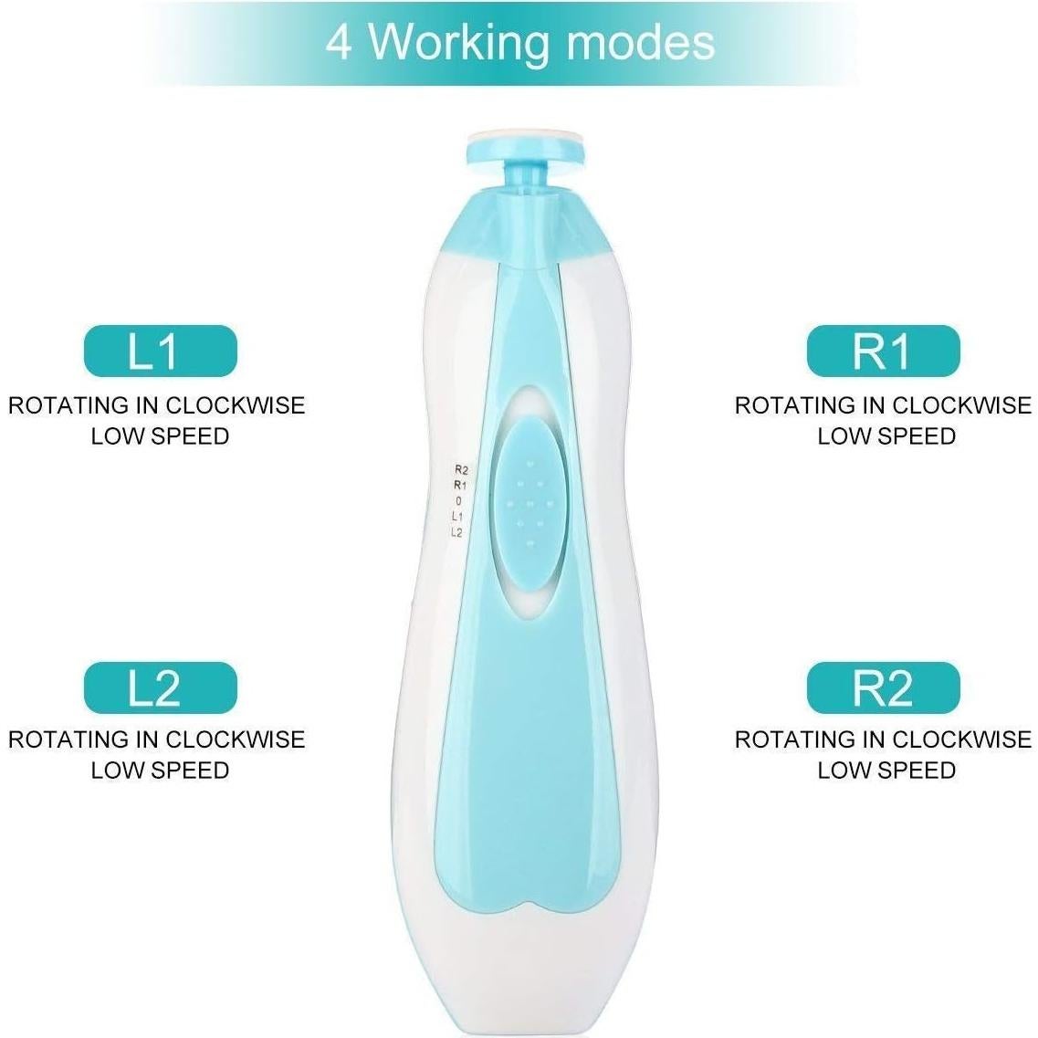 Lima de Uñas Eléctrica para Bebés Qunlions 8 en 1 Segura