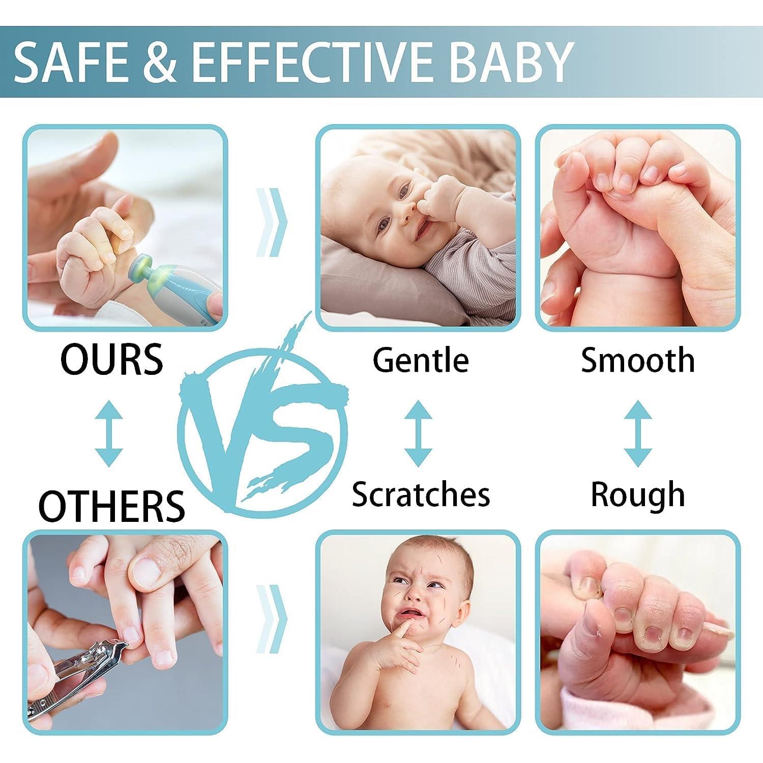 Lima de Uñas Eléctrica SNow para Bebés y Adultos con Luz LED