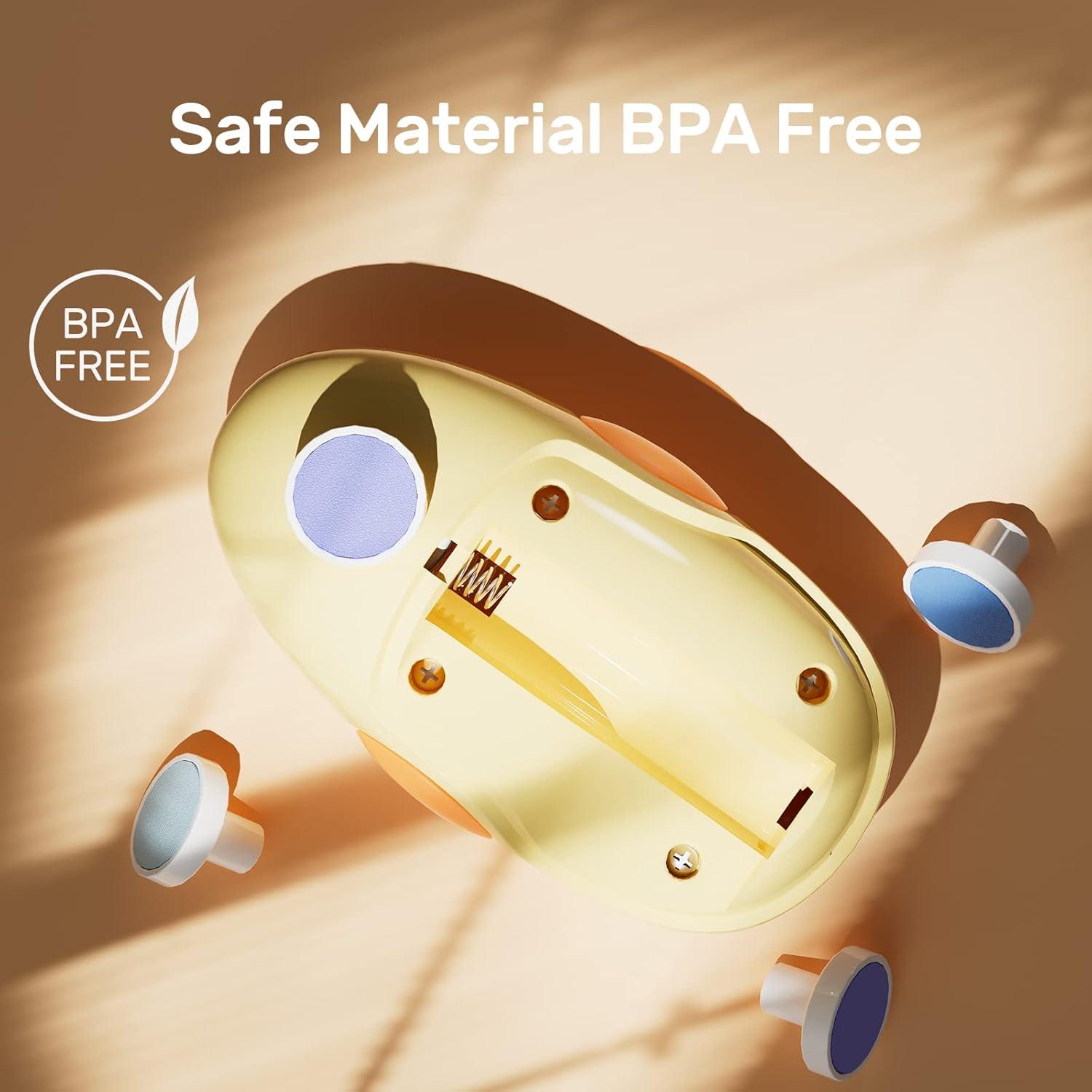 Cortador de Uñas Eléctrico NCVI para Bebés Amarillo - 8 Accesorios