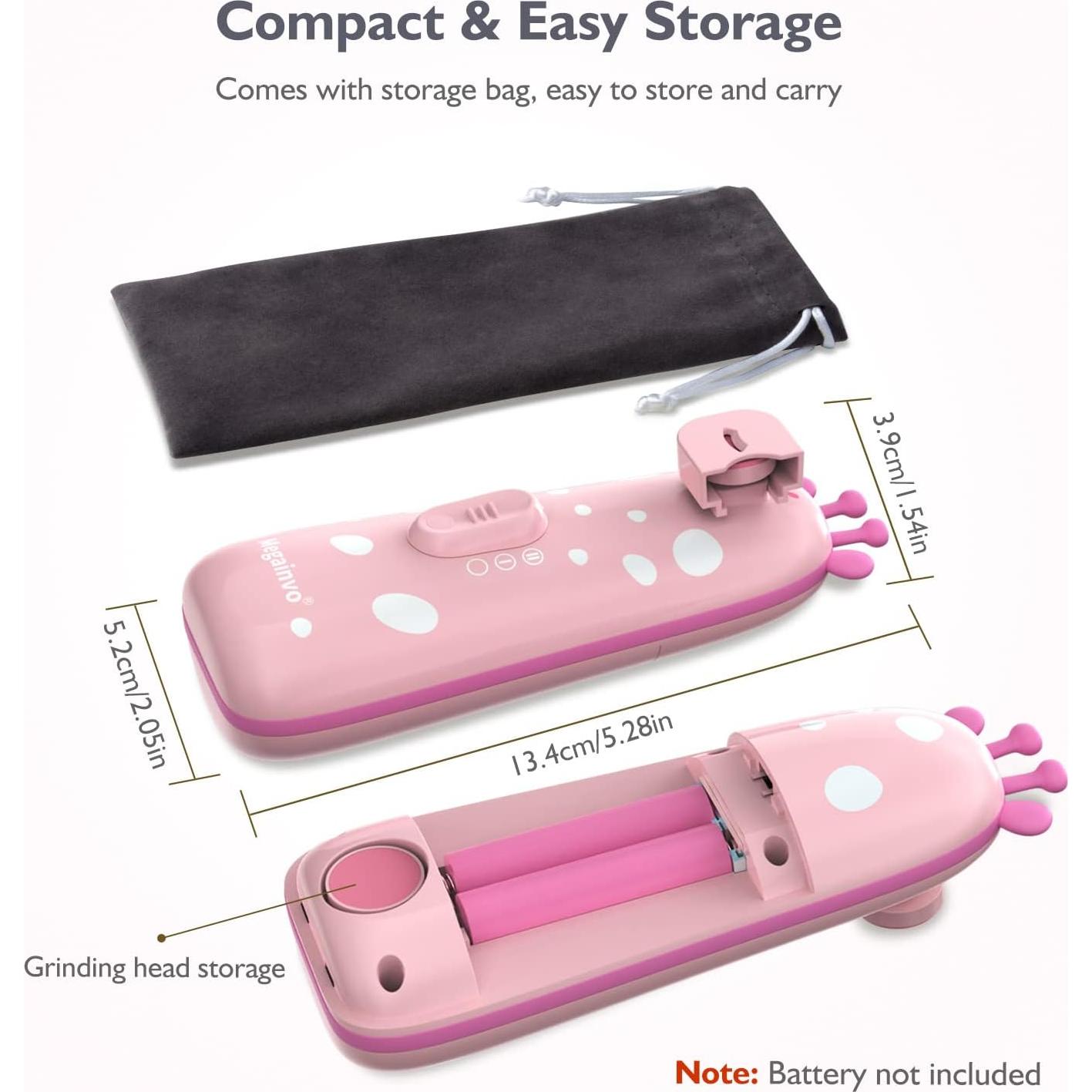 Cortador de Uñas Eléctrico para Bebés Megainvo Rosa 10 en 1