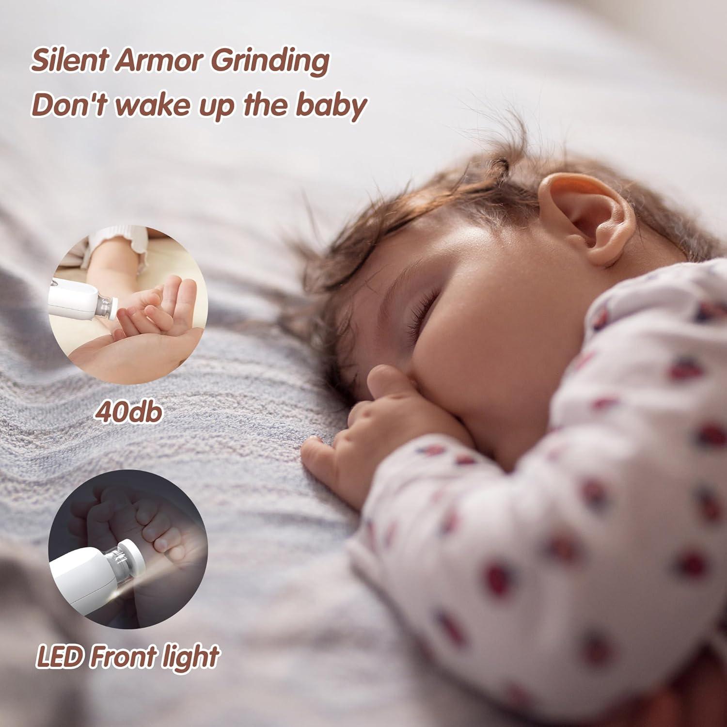 Cortador de Uñas Eléctrico para Bebés Wishator 6 en 1 Blanco