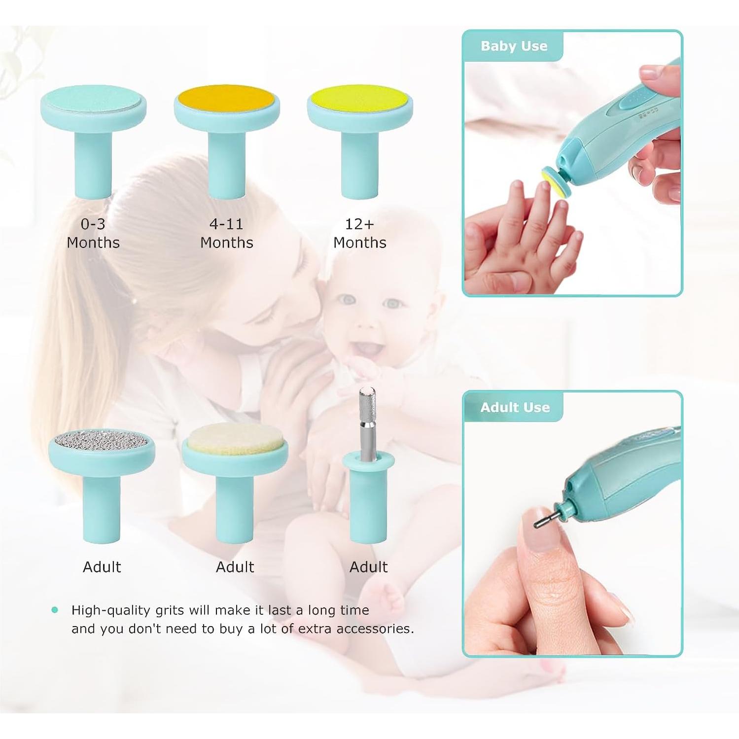 Recortador de Uñas Eléctrico Ankyle Verde 6 en 1 con Luz LED