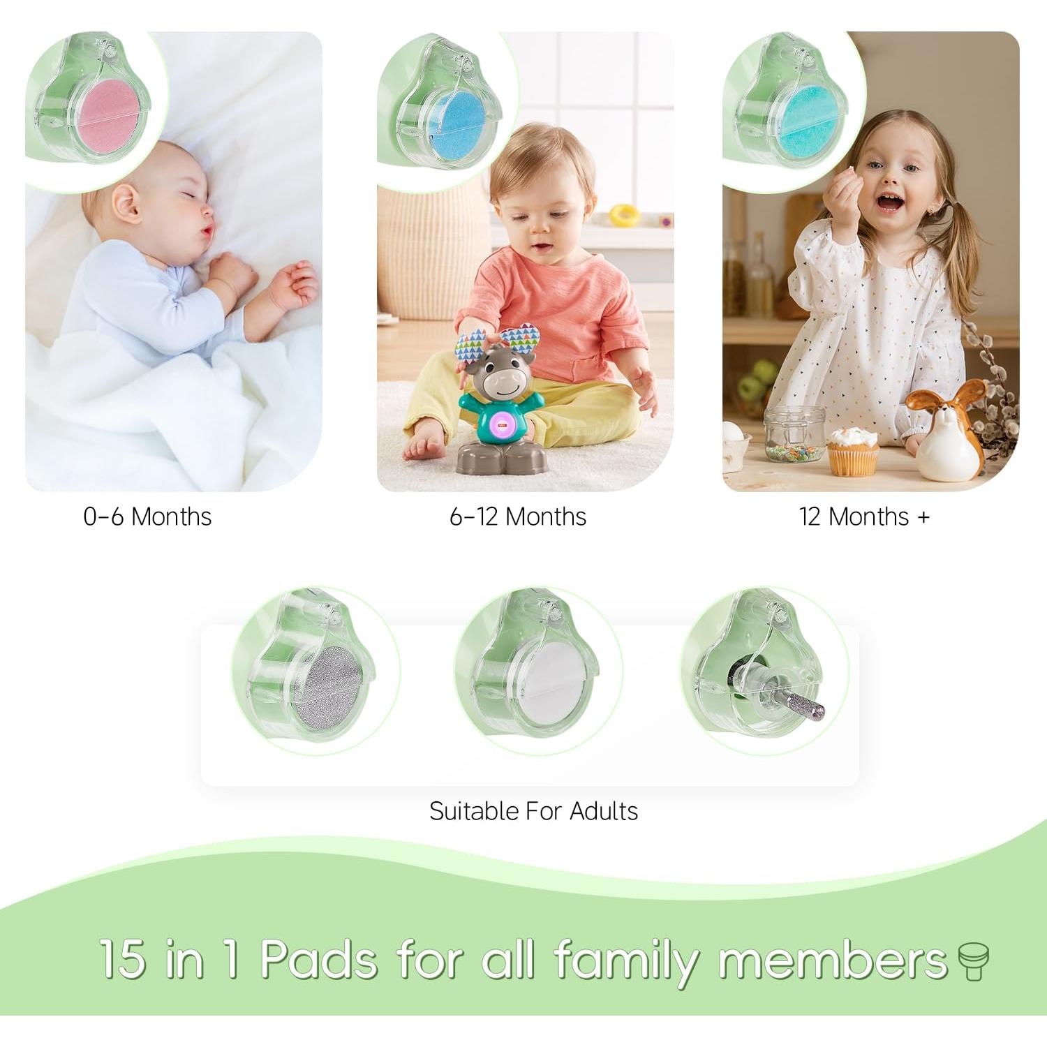 Cortador de Uñas Eléctrico Prolixity 15 en 1 Verde