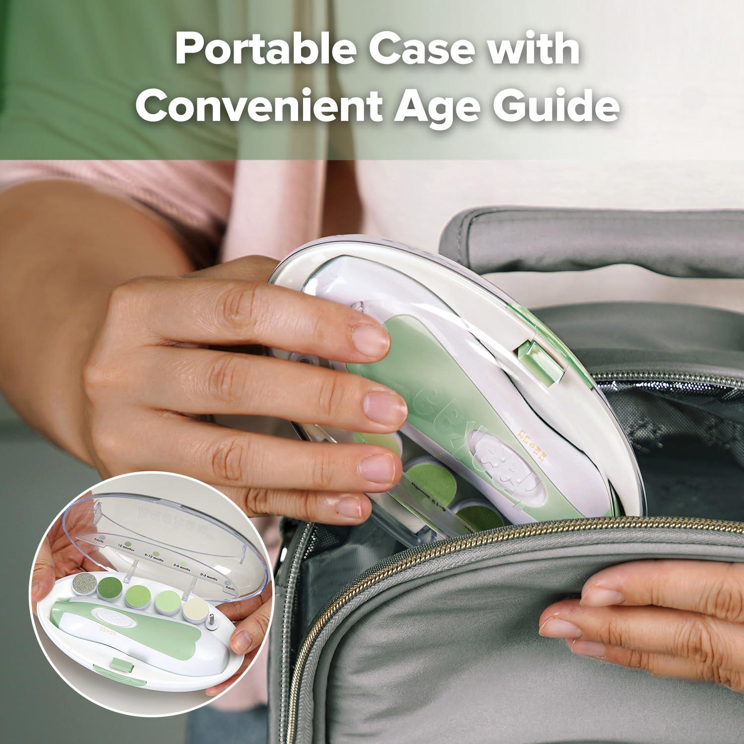 Cortador de Uñas Eléctrico Haakaa para Bebés y Adultos - Pradera