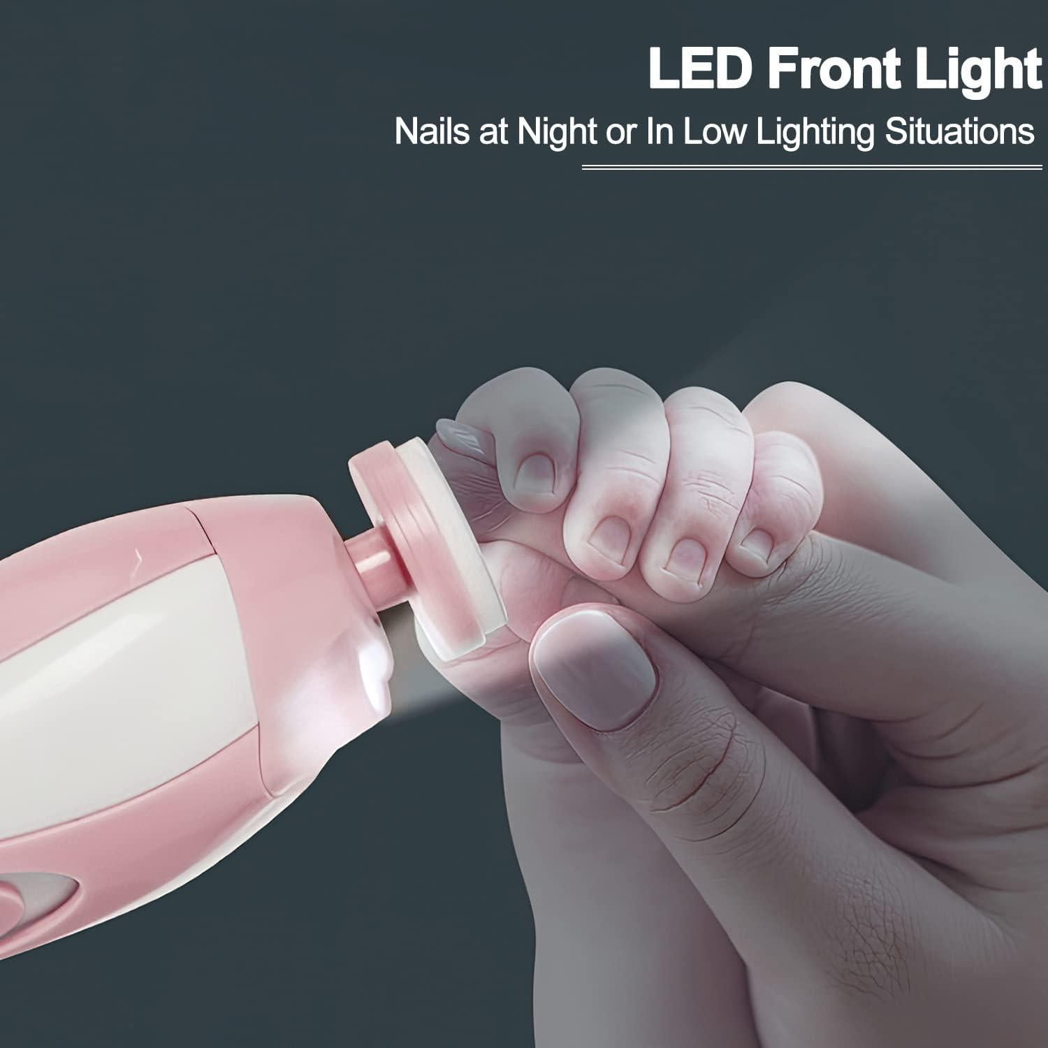 Cortador de Uñas Eléctrico SCAIKTIG Rosa con 6 Cabezas