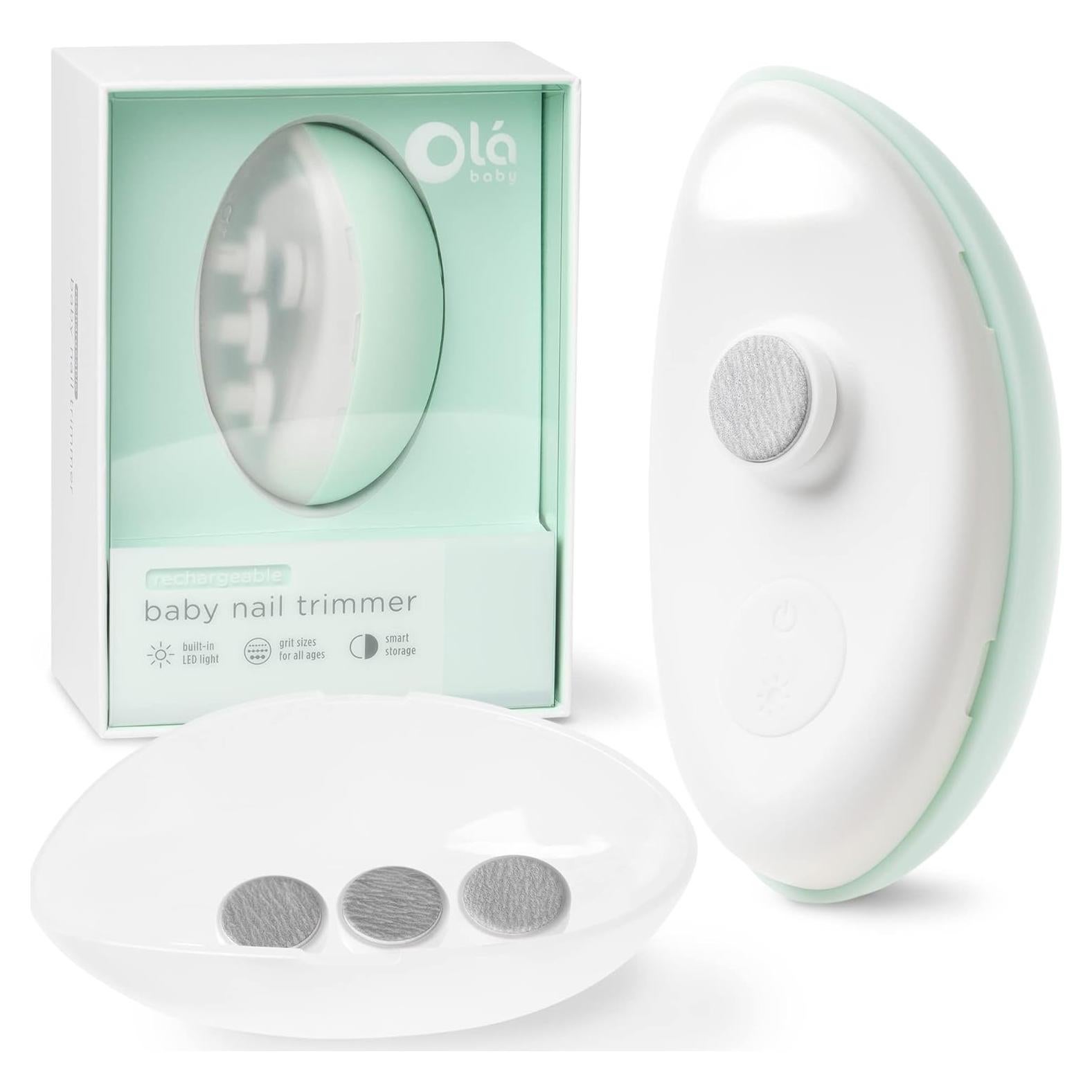 Cortador de Uñas Eléctrico Olababy para Bebés con Luz LED