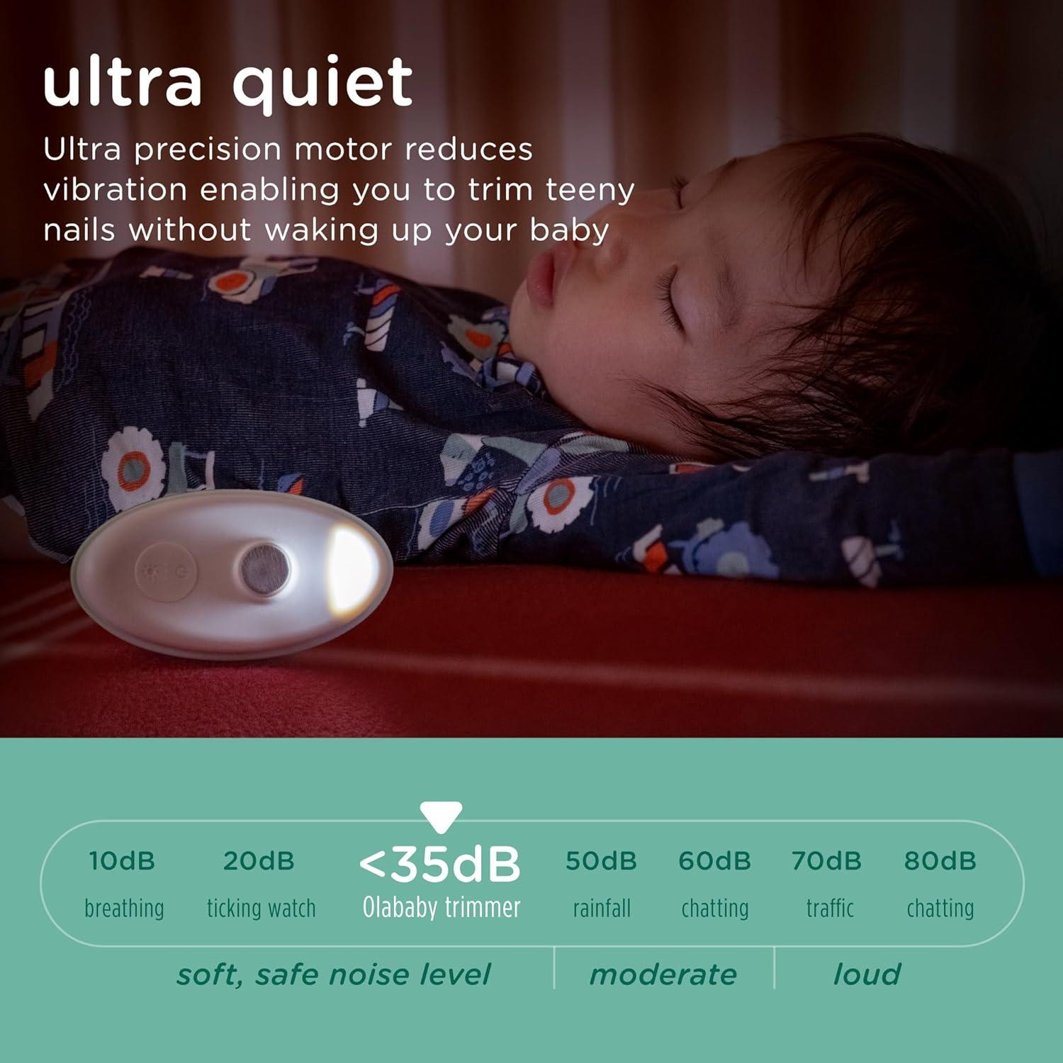 Cortador de Uñas Eléctrico Olababy para Bebés con Luz LED