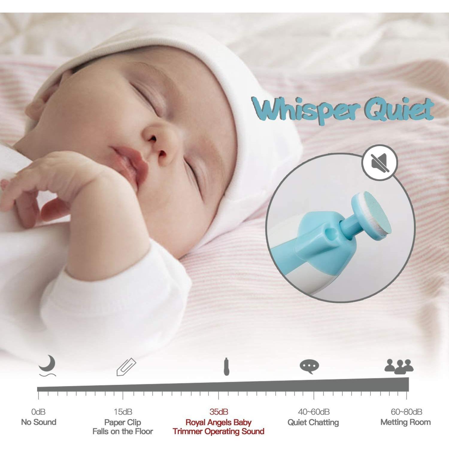 Cortador de Uñas Eléctrico para Bebés con Luz LED - Azul