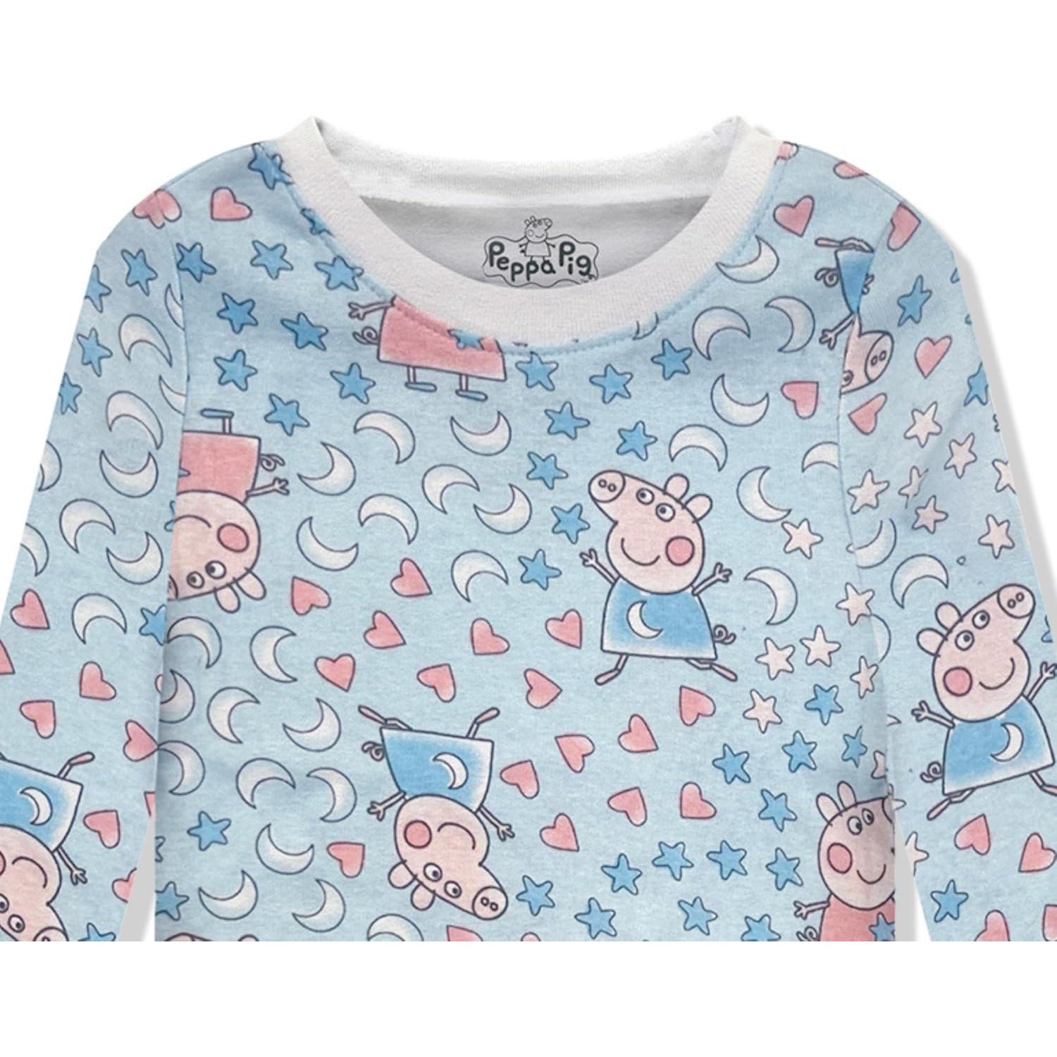 Conjunto de Pijamas 4 Piezas Peppa Pig Niñas Rosa 2T-5T